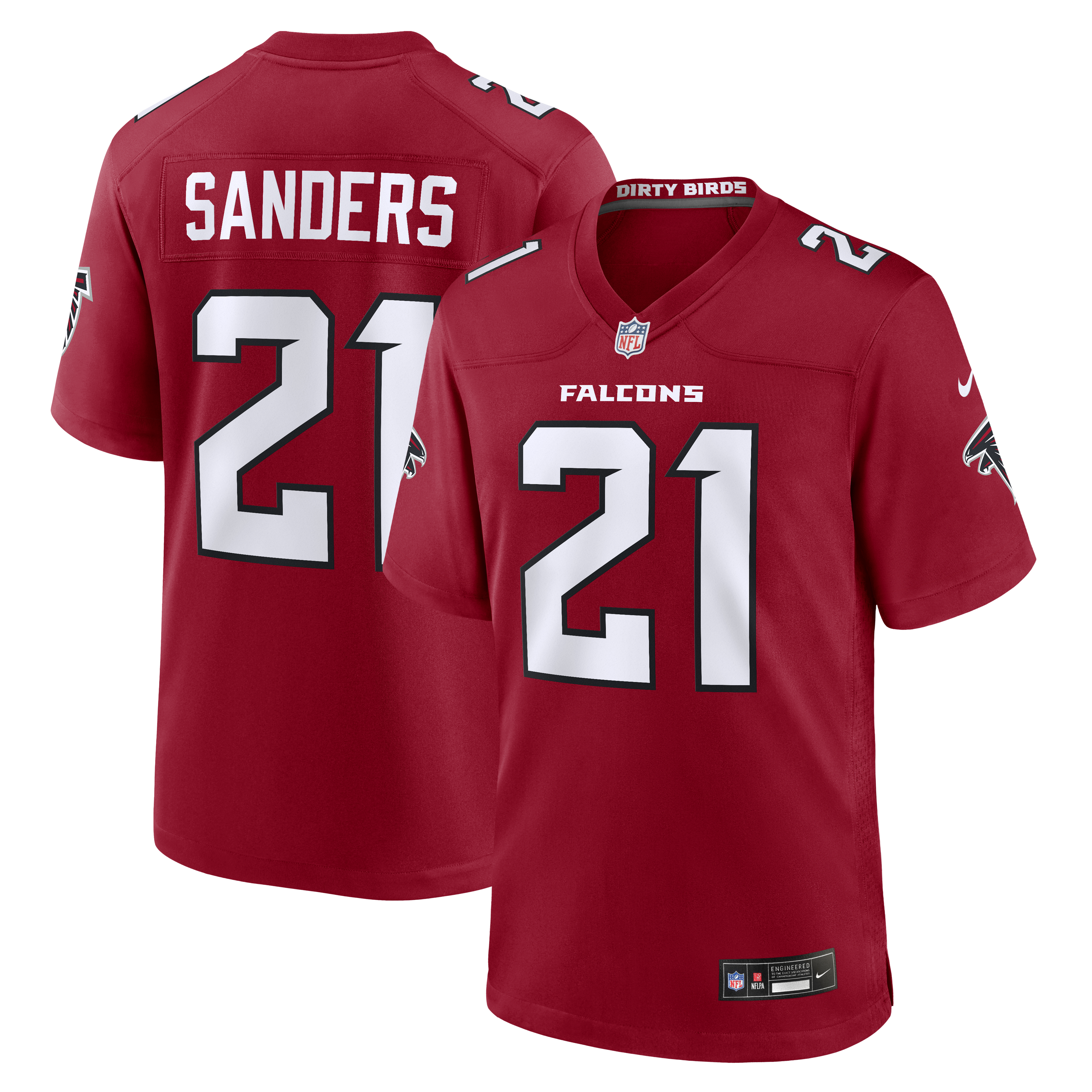 Deion Sanders Atlanta Falcons Retired Player Game Jersey