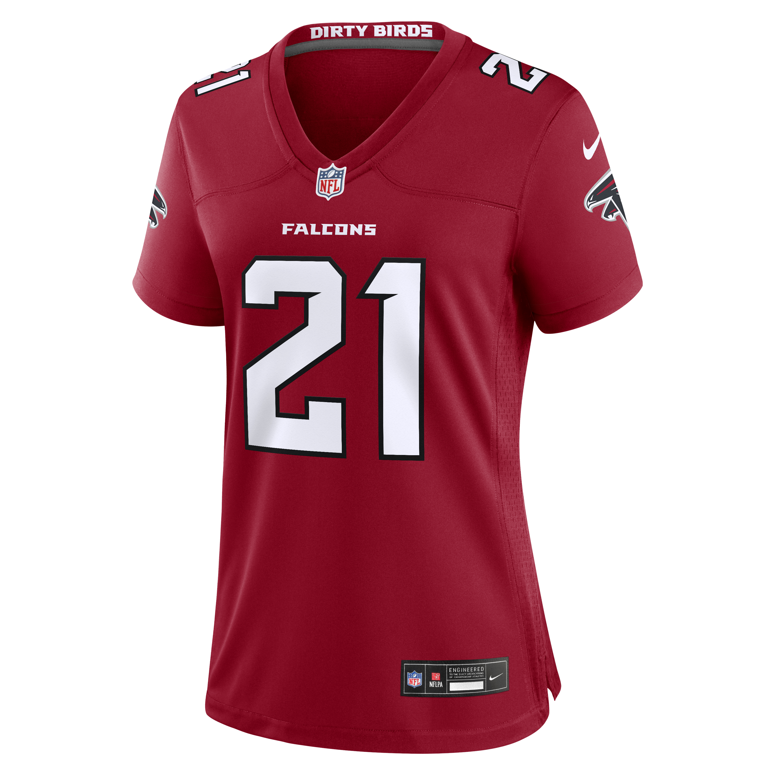 Deion Sanders Atlanta Falcons Women’s Retired Player Game Jersey – Red