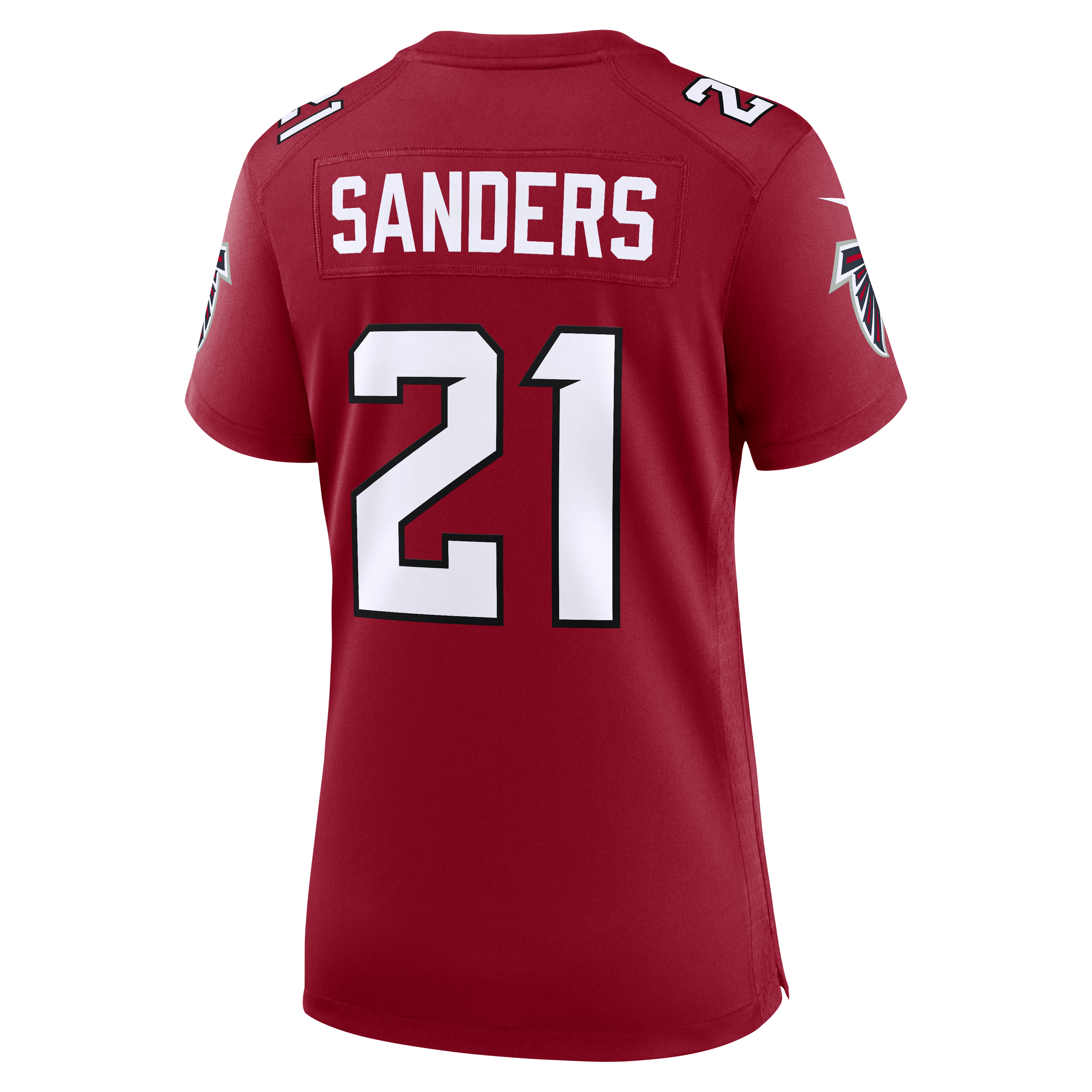 Deion Sanders Atlanta Falcons Women’s Retired Player Game Jersey – Red