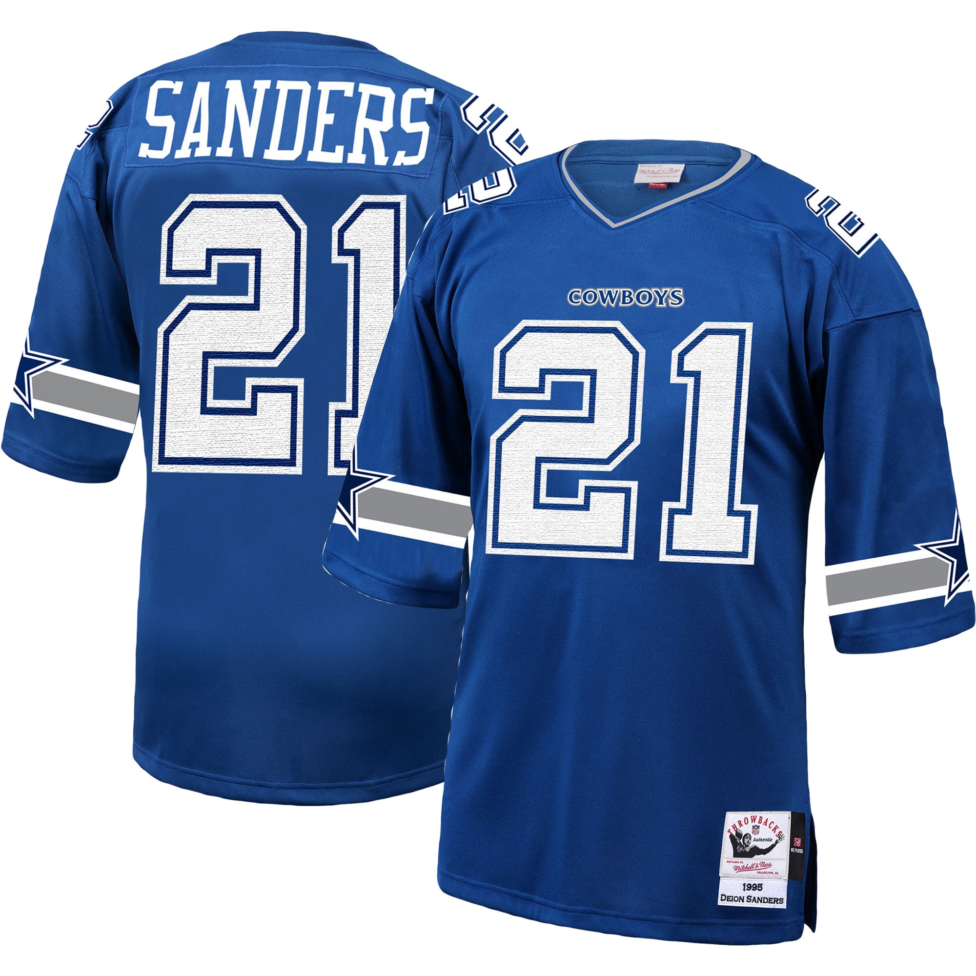 Deion Sanders Dallas Cowboys 1996 Throwback Retired Player Jersey - Royal