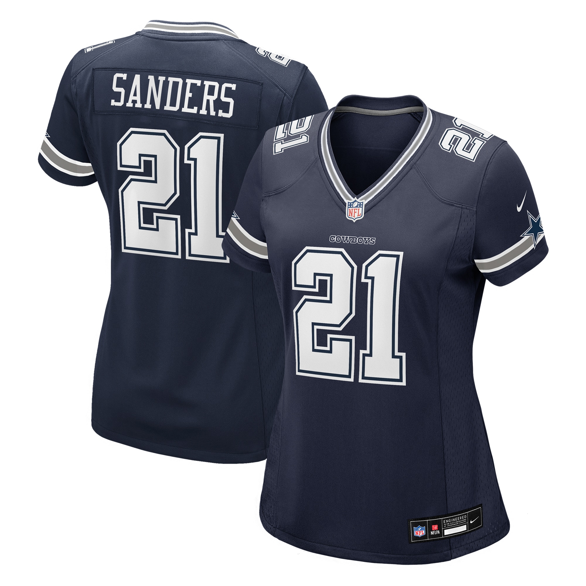 Deion Sanders Dallas Cowboys Women's Team Retired Player Game Jersey - Navy