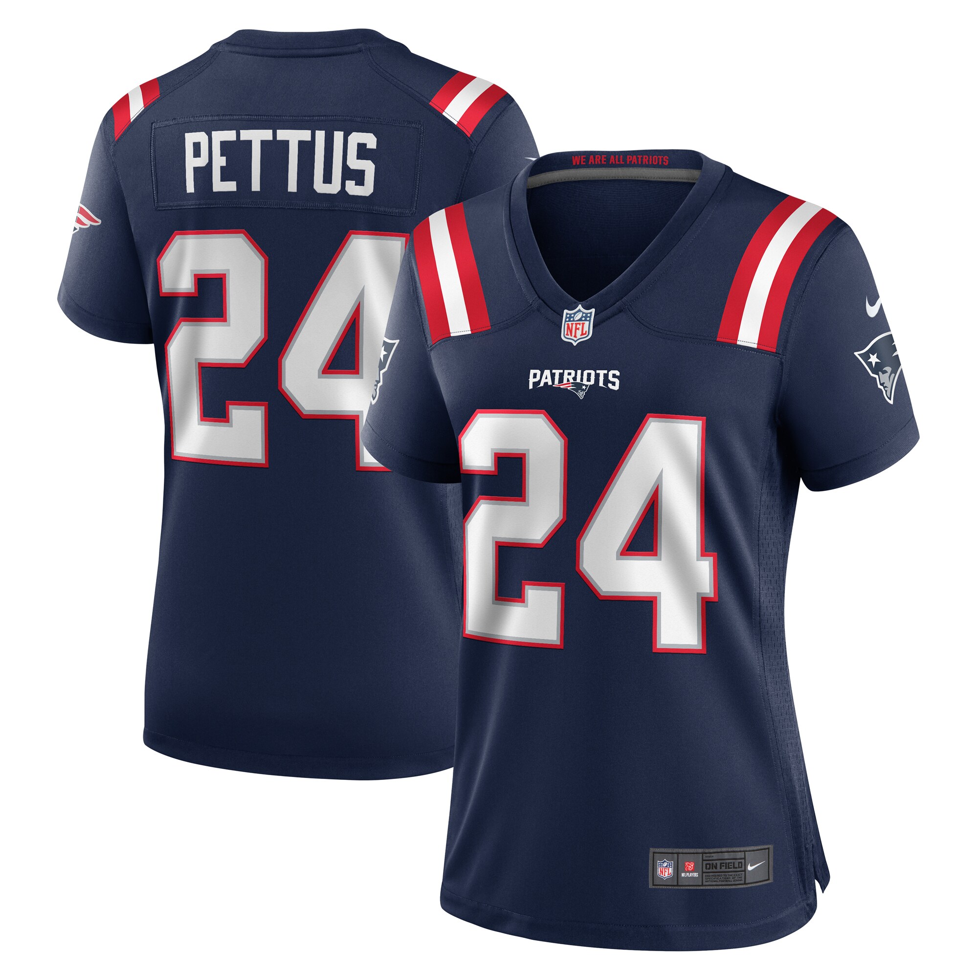 Dell Pettus New England Patriots Women's Game Jersey - Navy