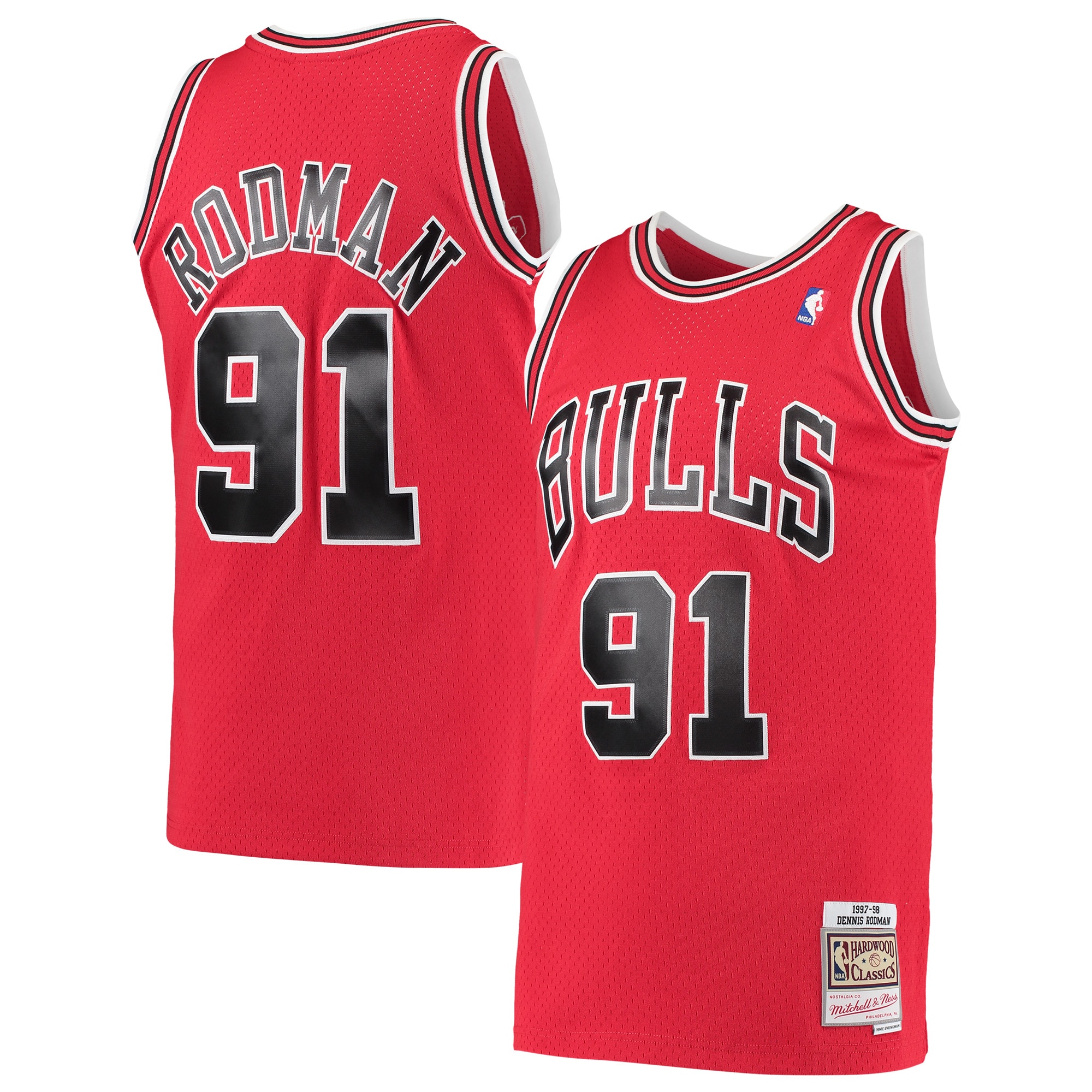 Dennis Rodman Chicago Bulls Hardwood Classics Swingman Jersey