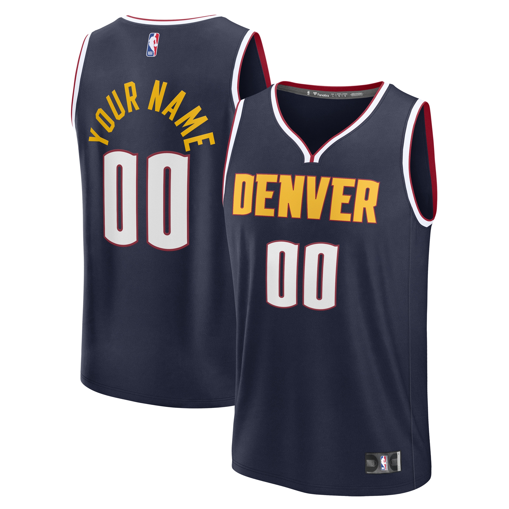 Denver Nuggets Custom Navy Jersey - Fanatics - Personalized