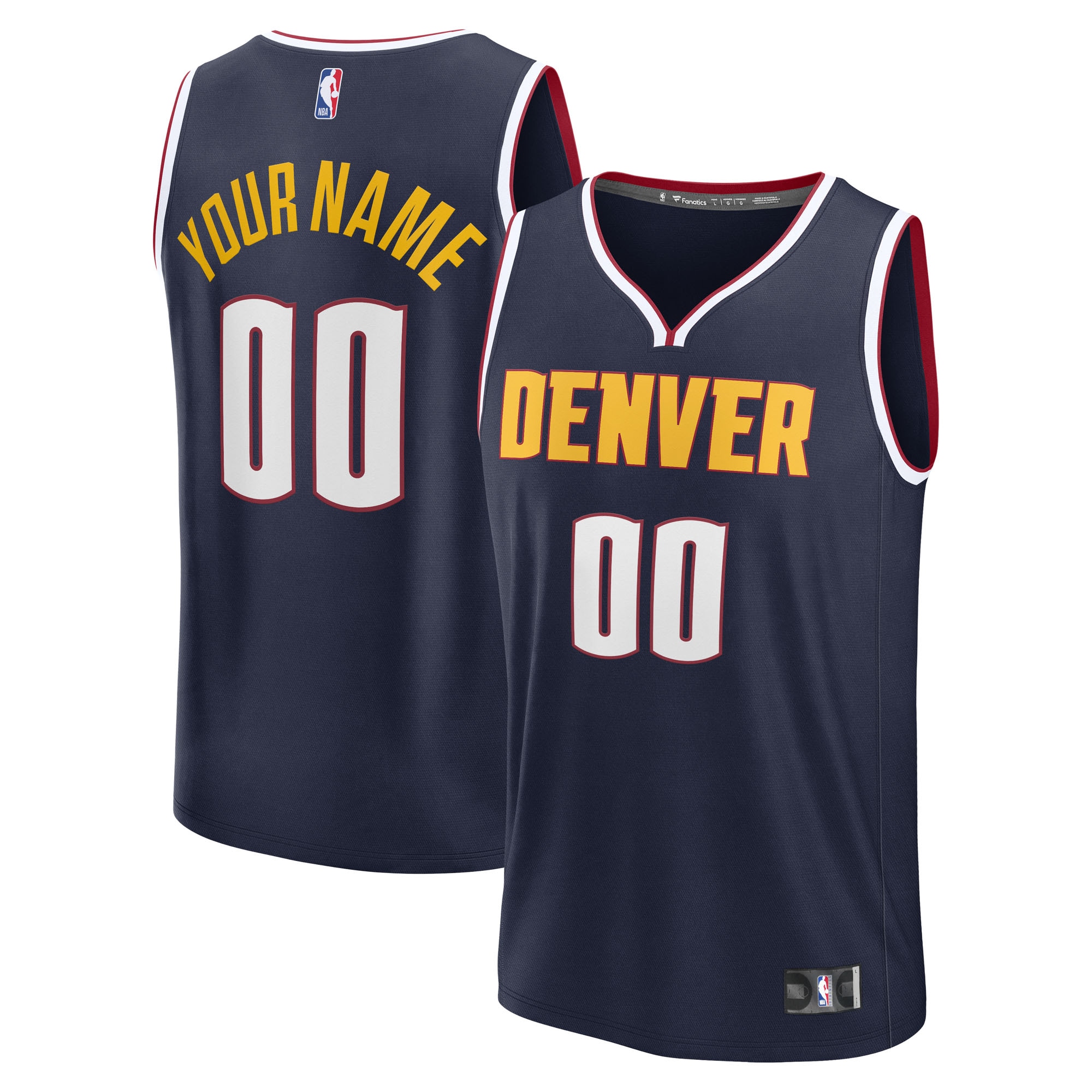 Denver Nuggets Fanatics Youth Fast Break Custom Jersey - Navy - Icon Edition