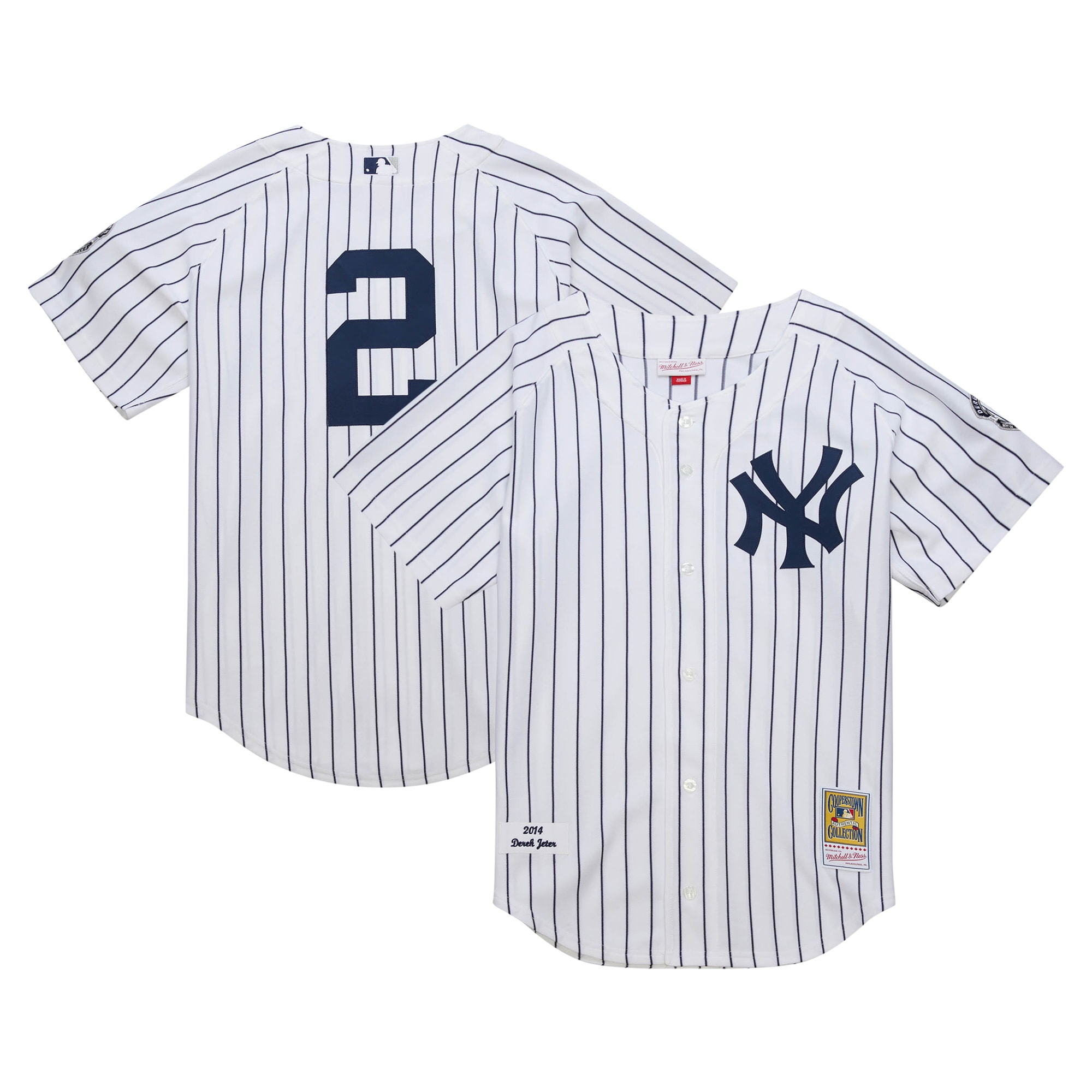 Derek Jeter New York Yankees 2014 Cooperstown Collection Throwback Jersey - White