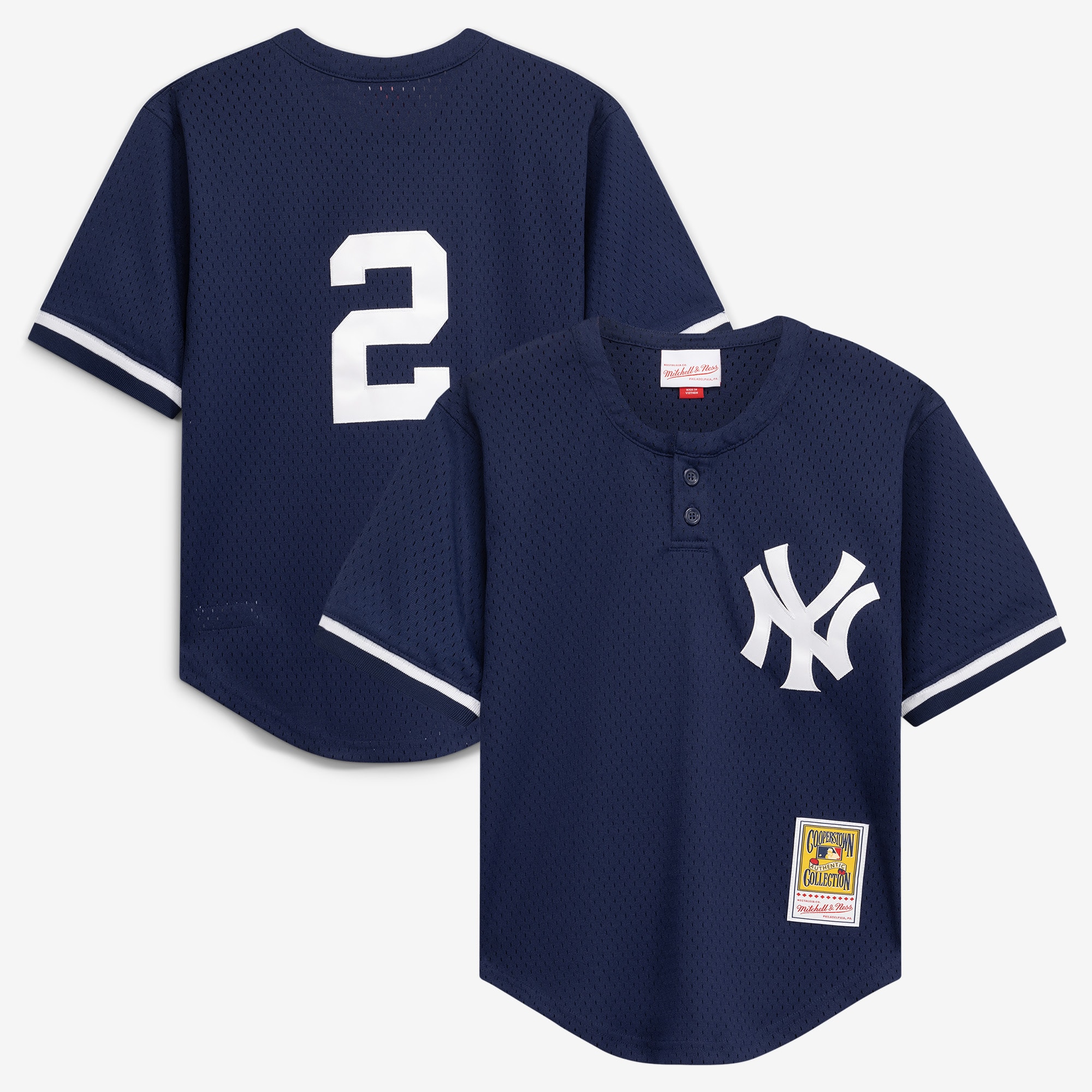 Derek Jeter New York Yankees Toddler Cooperstown Collection Mesh Batting Practice Jersey - Navy