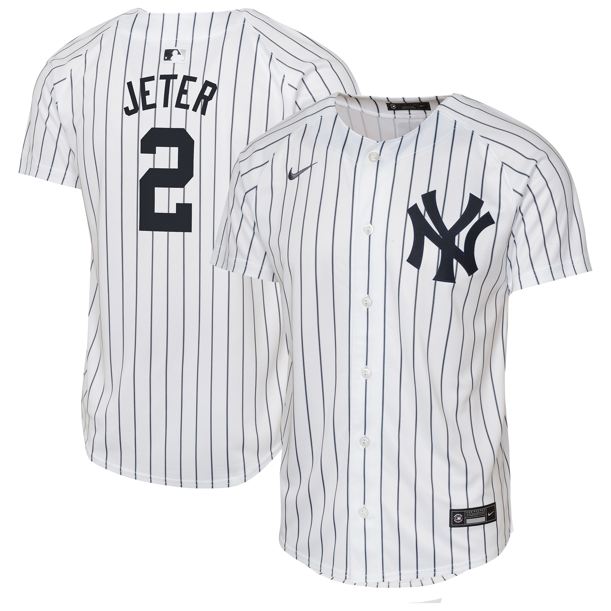 Derek Jeter New York Yankees Youth Home Game Jersey - White
