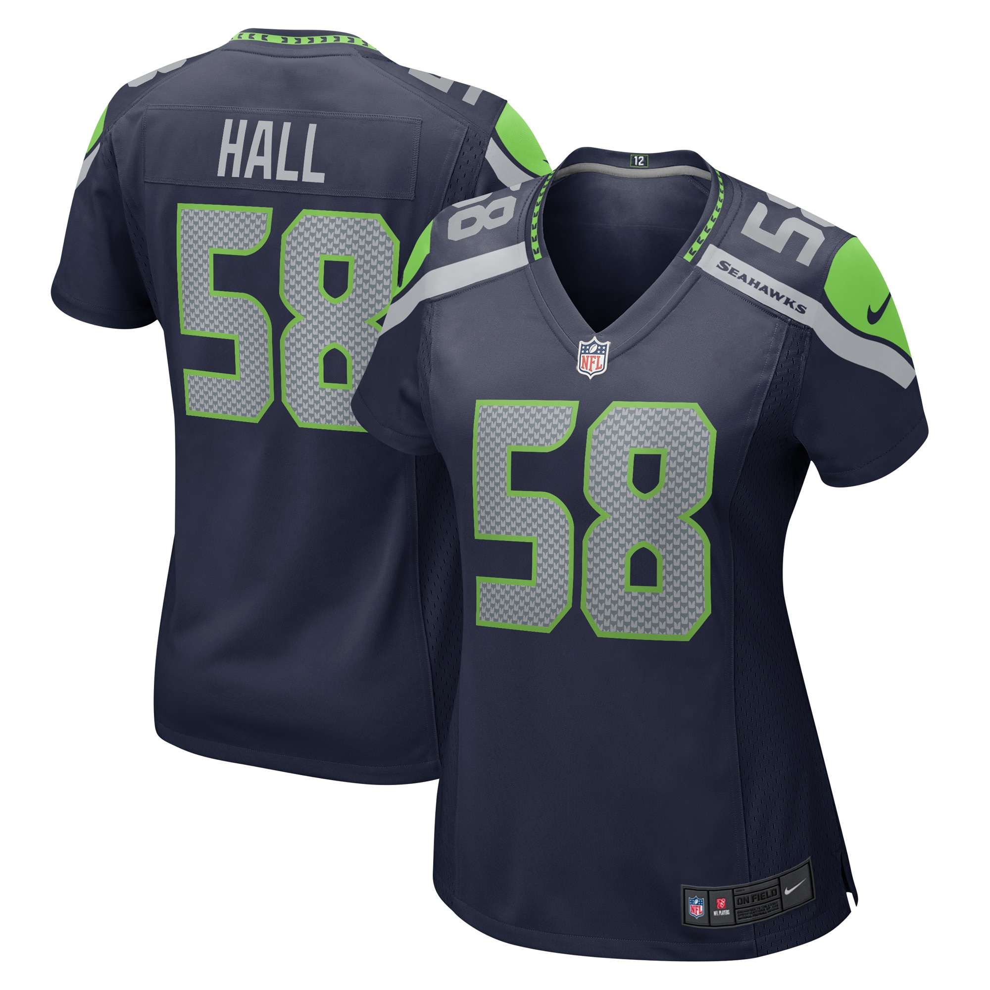 Derick Hall Seattle Seahawks Women's Team Game Jersey - College College Navy