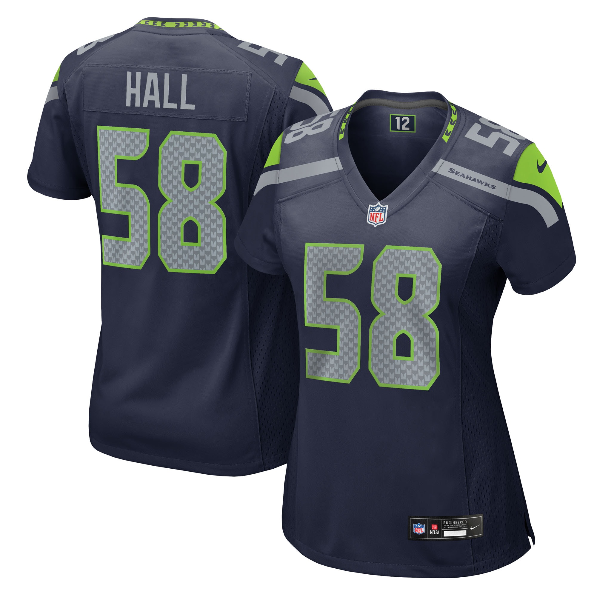 Derick Hall Seattle Seahawks Women's Team Game Jersey - College Navy