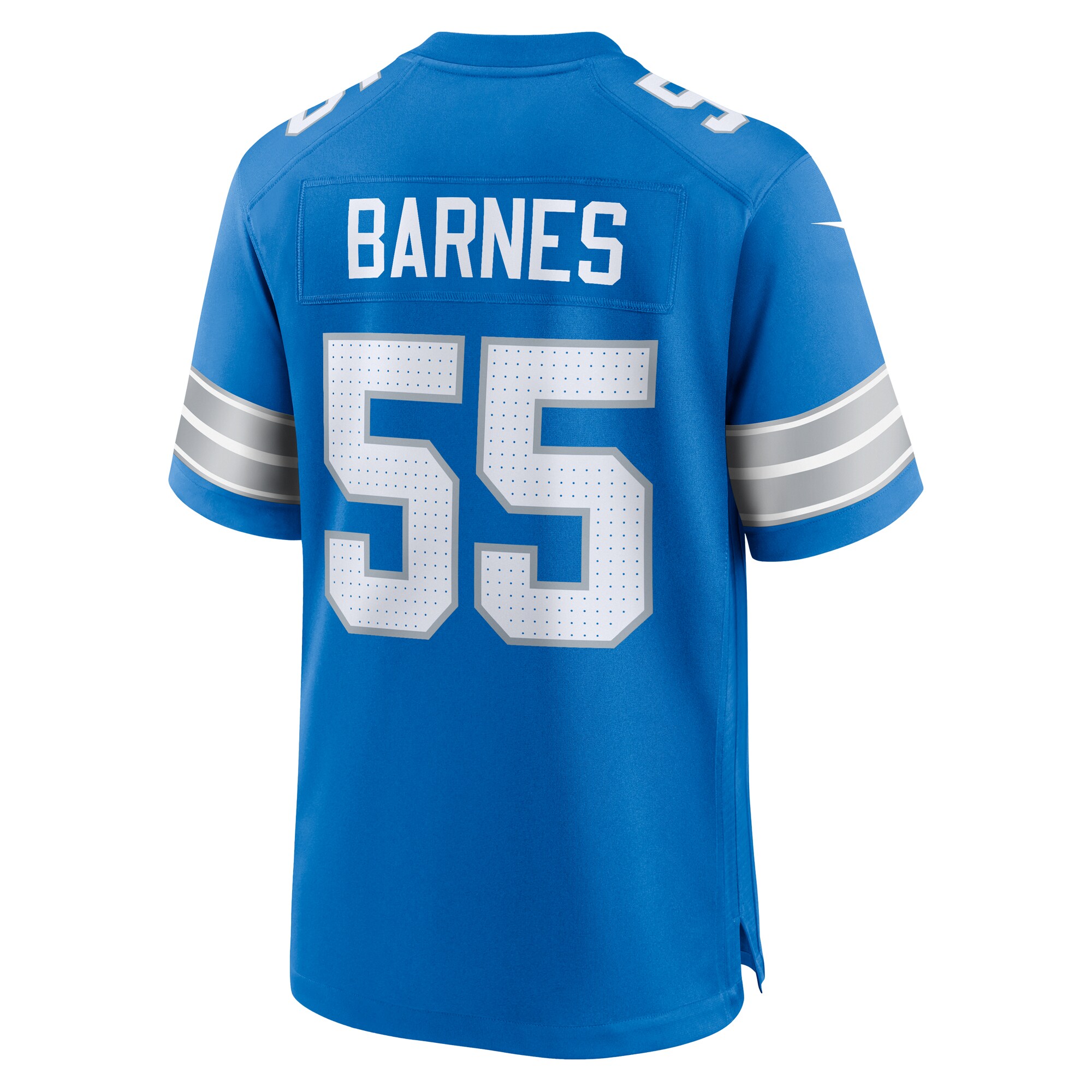 Derrick Barnes Detroit Lions Team Game Jersey – Blue