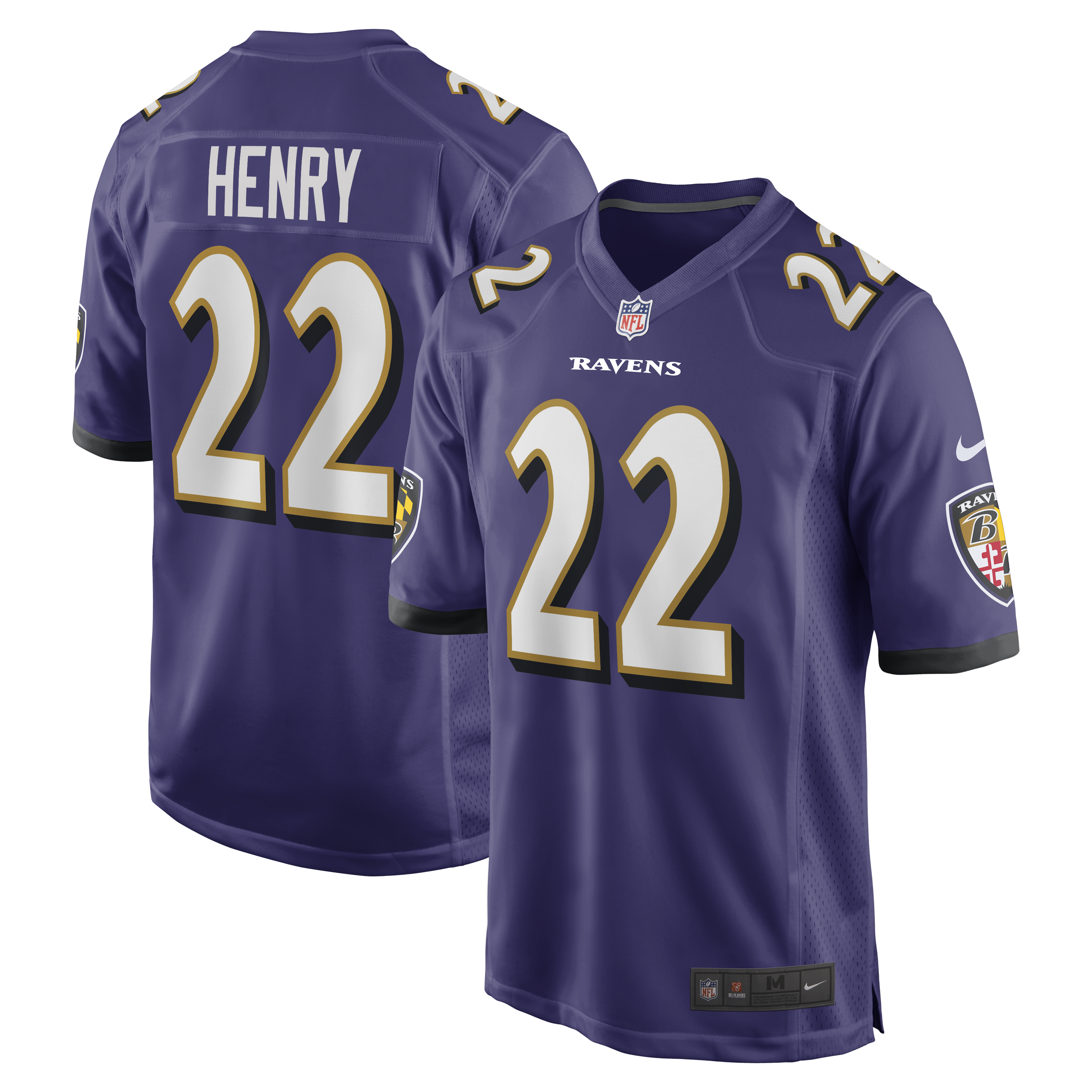 Derrick Henry Baltimore Ravens Game Player Jersey - Purple