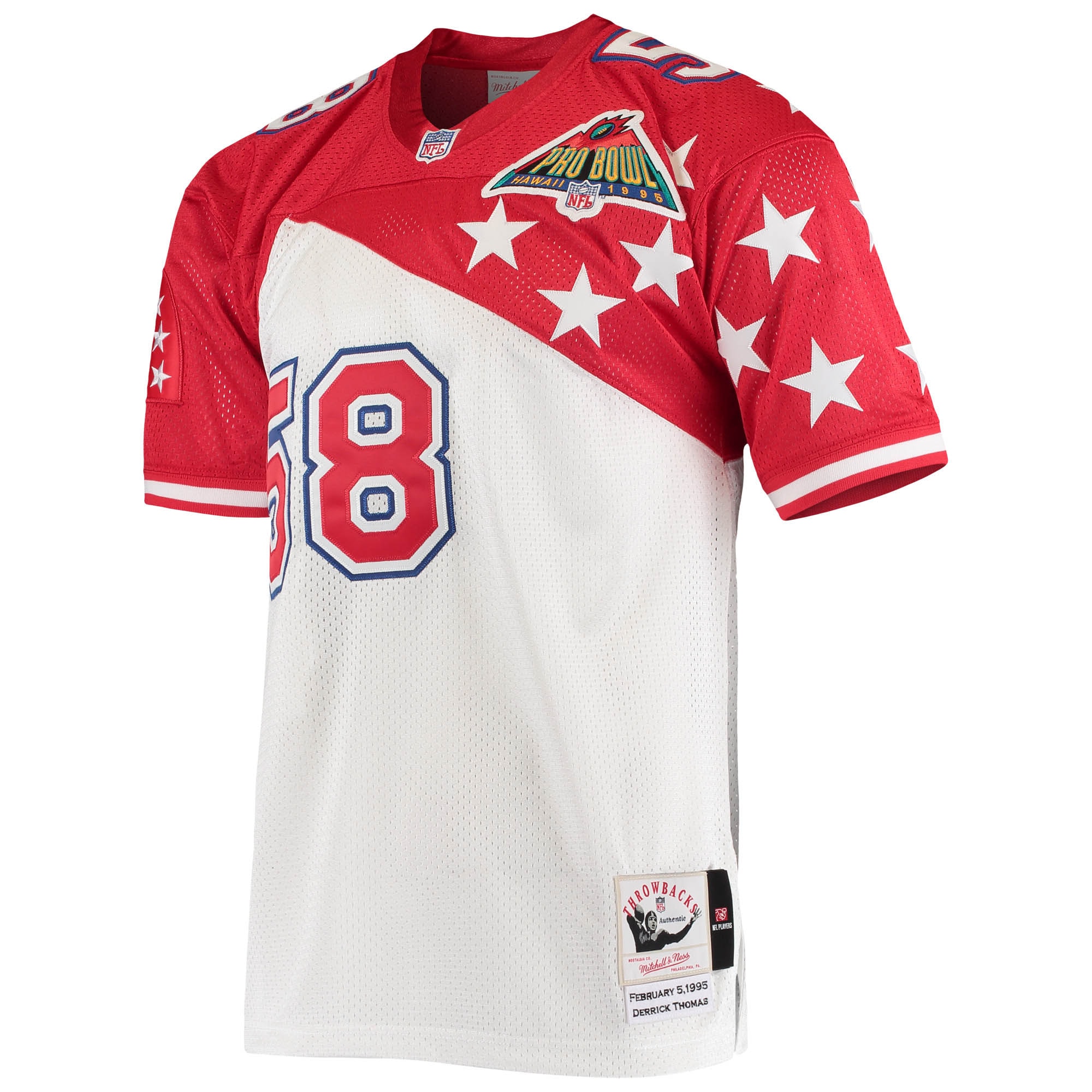Derrick Thomas AFC 1995 Pro Bowl Jersey – White/Red