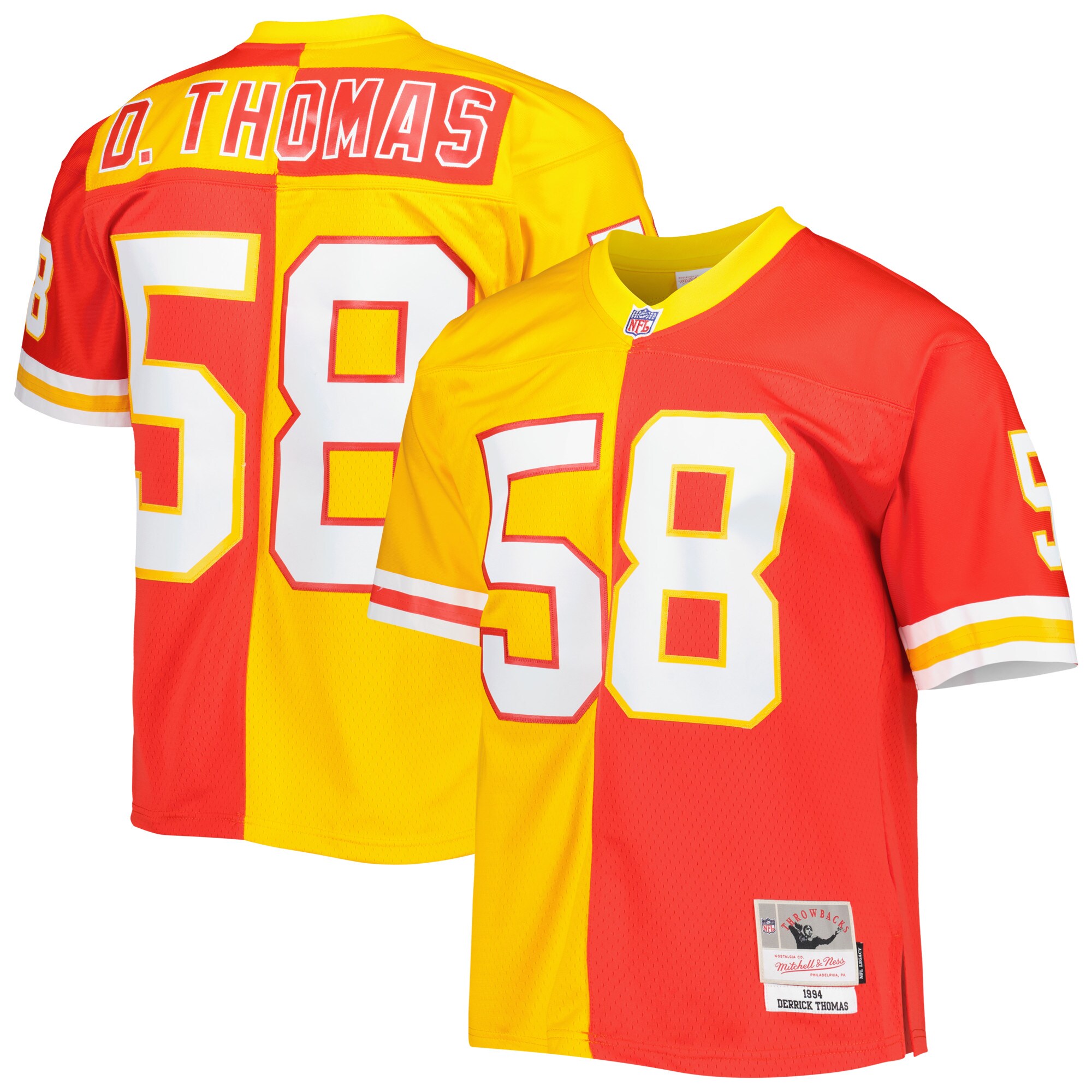 Derrick Thomas Kansas City Chiefs 1994 Split Legacy Jersey - Red/Gold