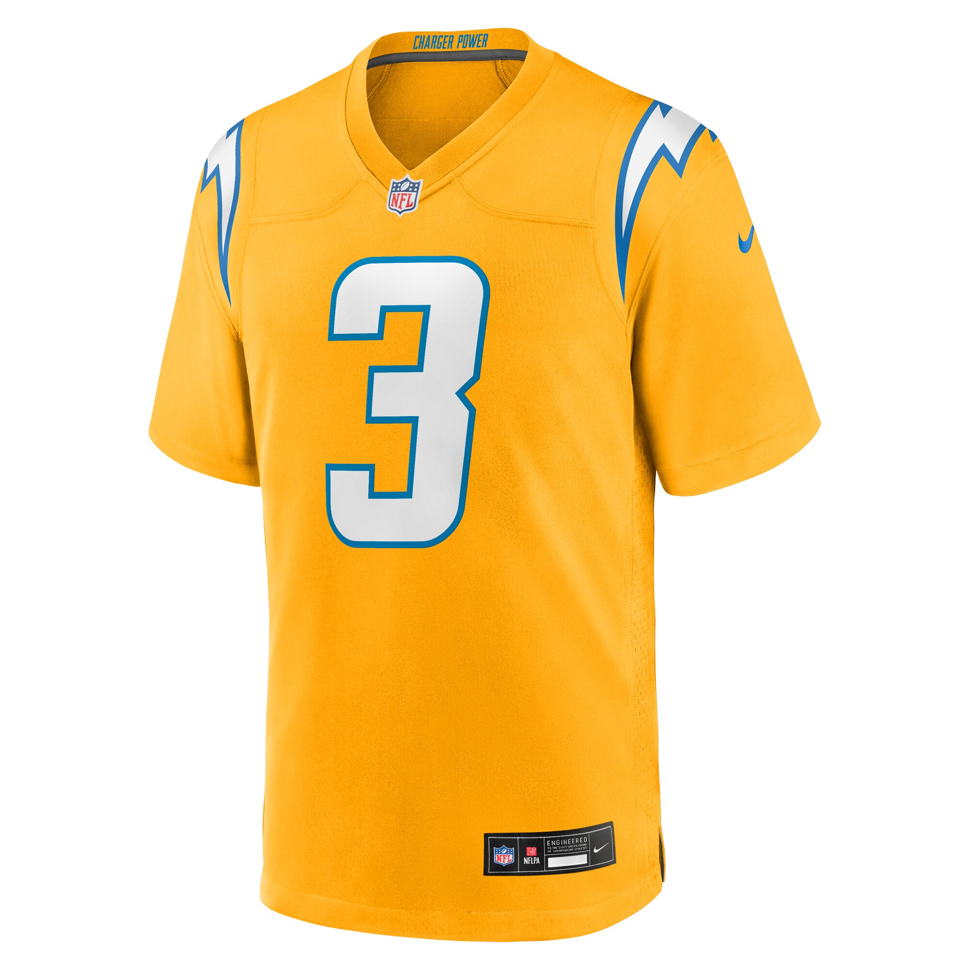 Derwin James Jr. Los Angeles Chargers Youth Alternate Charger Power Game Player Jersey – Gold