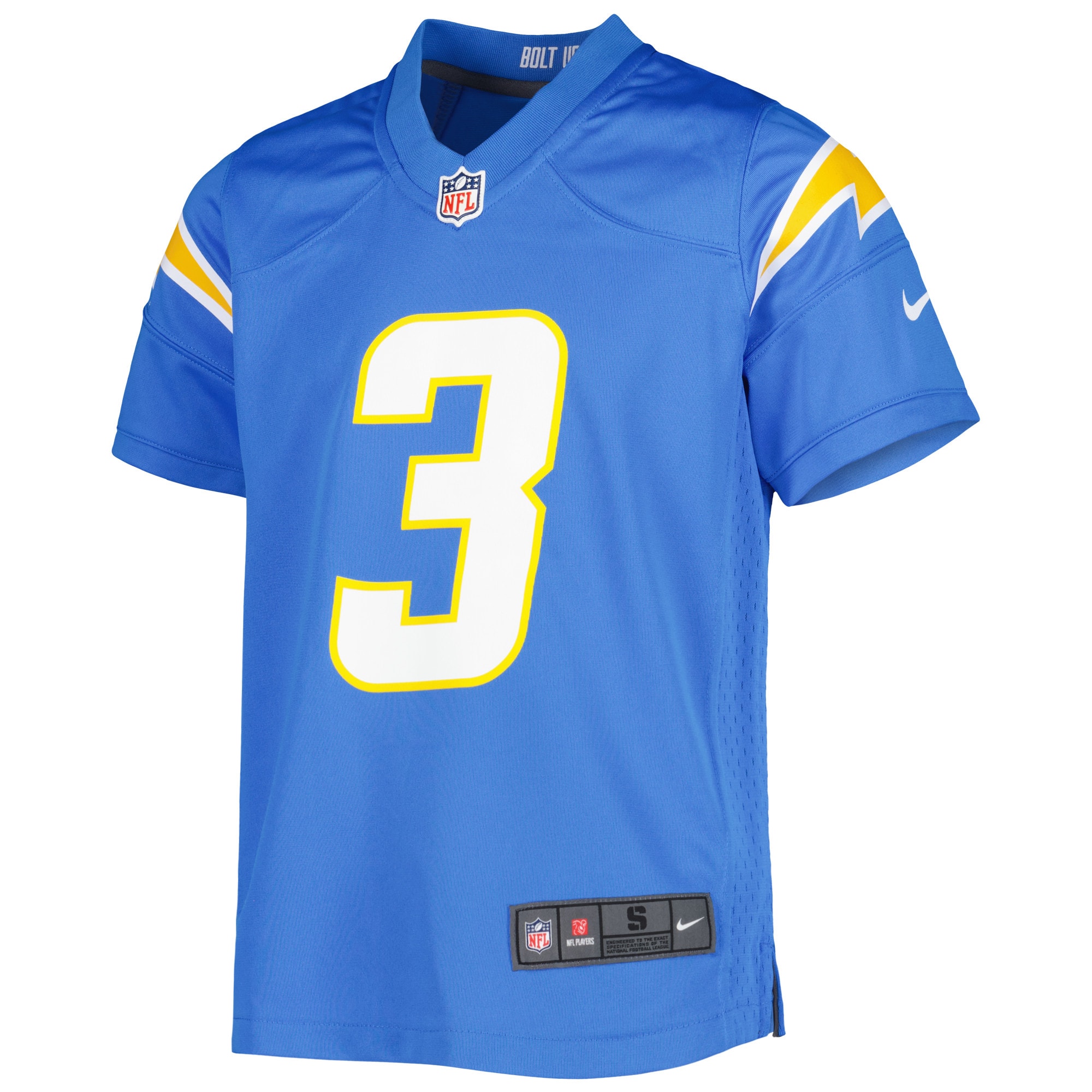 Derwin James Jr. Los Angeles Chargers Youth Game Jersey – Powder Blue
