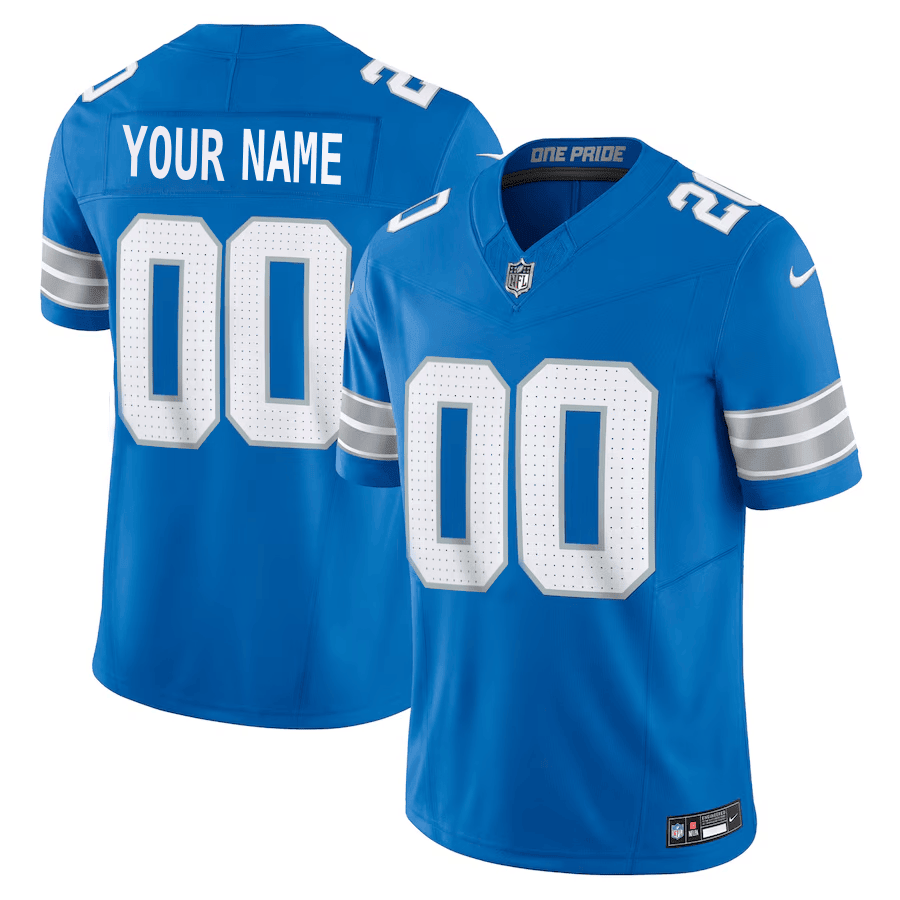 Alternative view of Detroit Lions Blue Jersey - Custom - Personalized NFL Gear