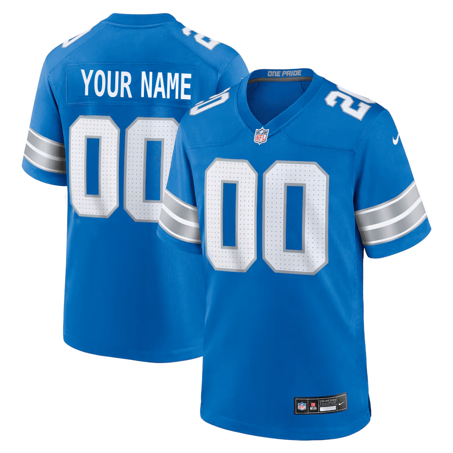 Detroit Lions Blue Jersey - Custom - Personalized NFL Gear