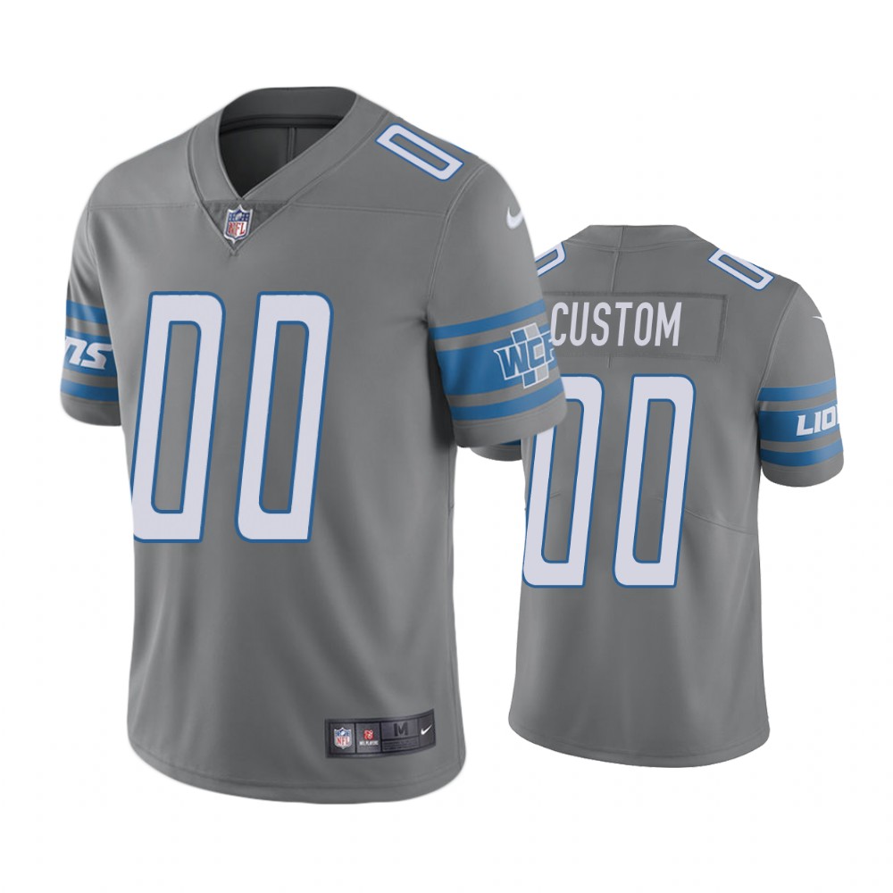 Detroit Lions Grey Custom Jersey - Nike - NFL Personalized