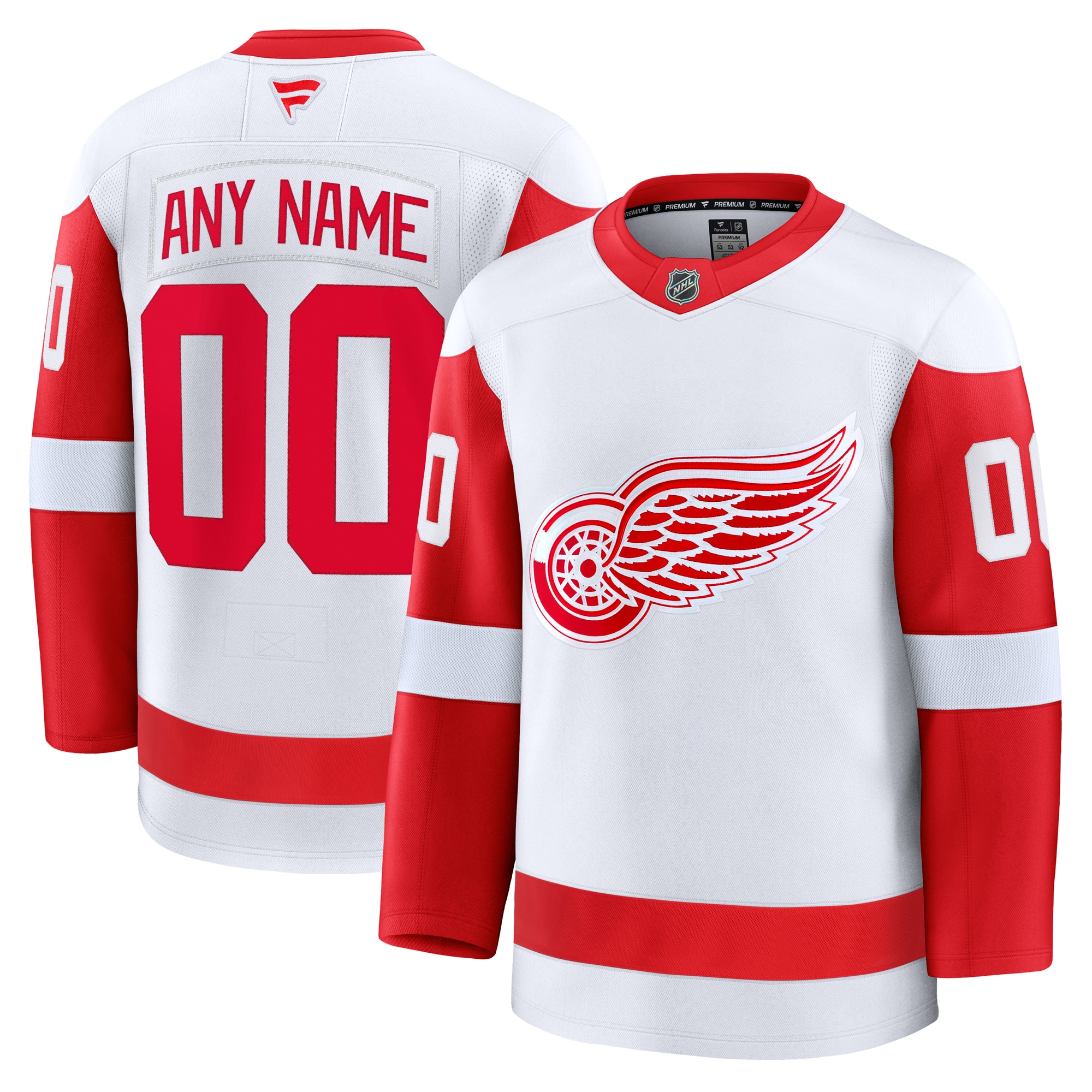 Detroit Red Wings Fanatics Away Premium Custom Jersey