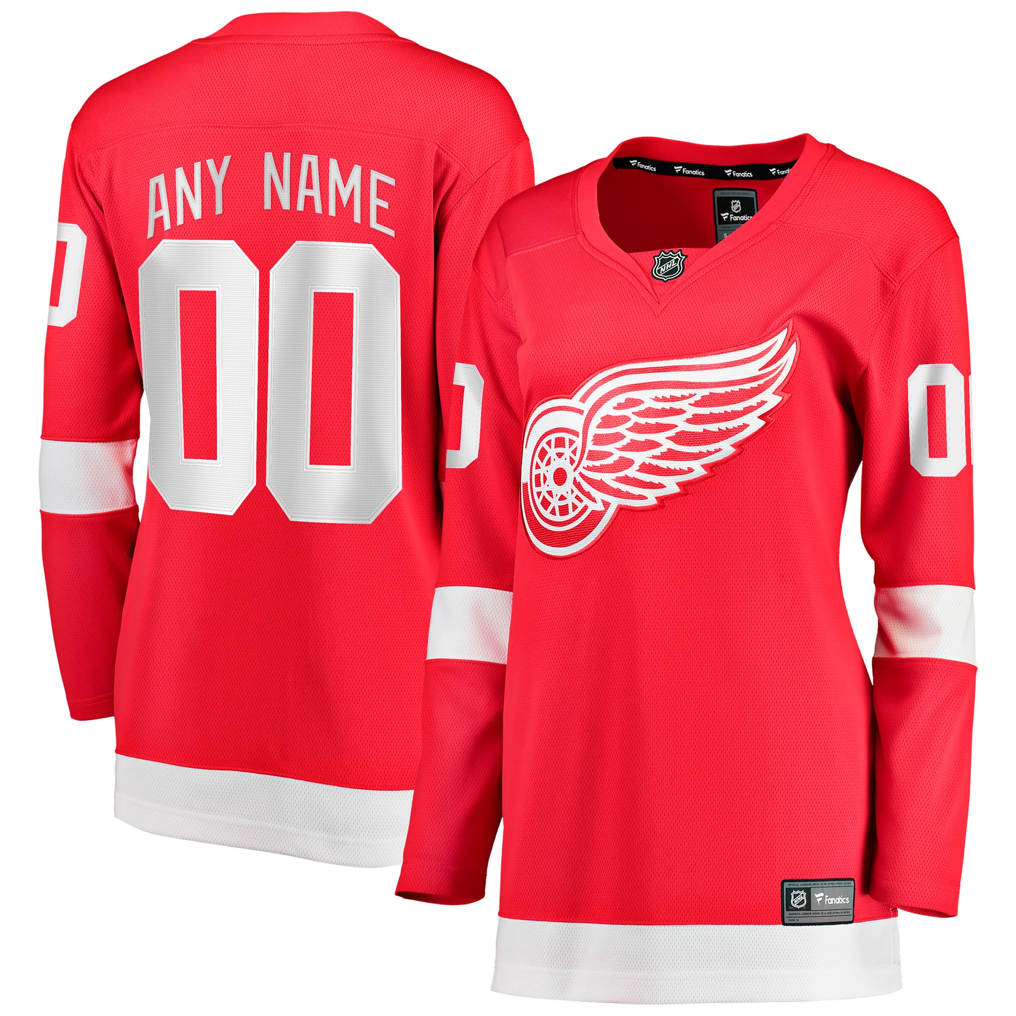 Detroit Red Wings Fanatics Women's Home Breakaway Custom Jersey - Red