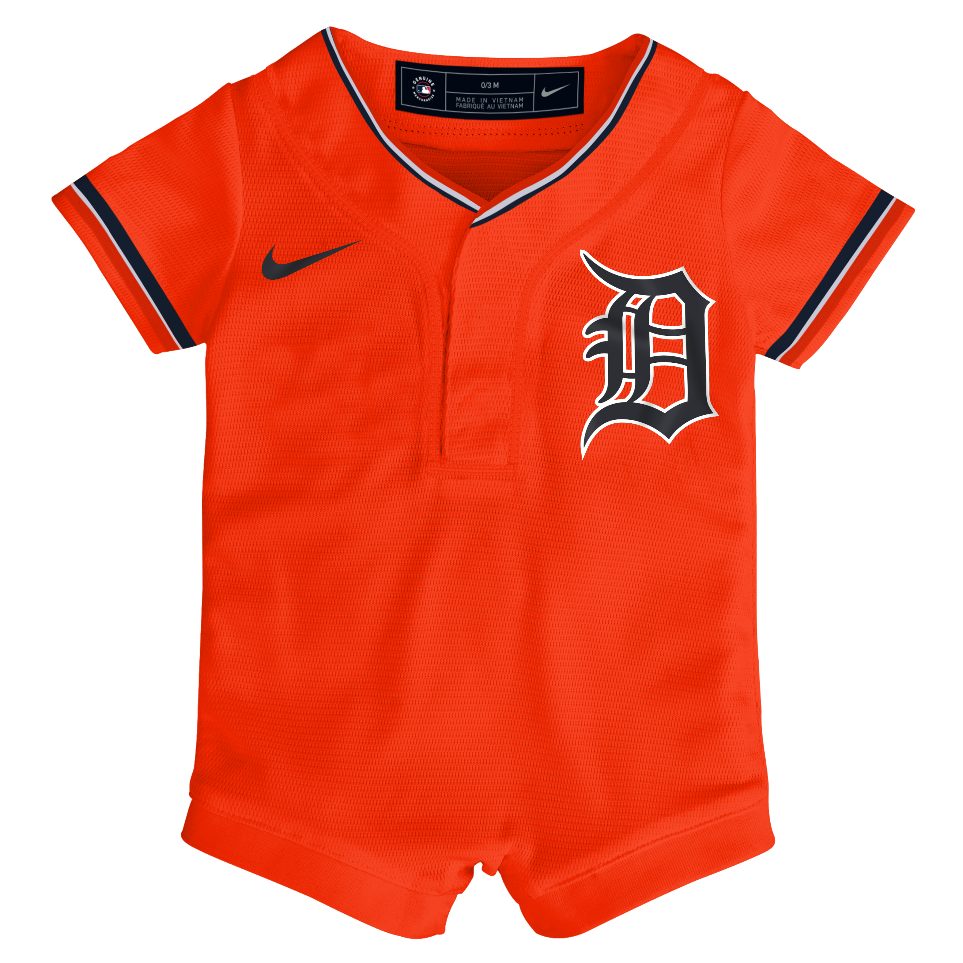Detroit Tigers Newborn Alternate Romper Jersey - Orange