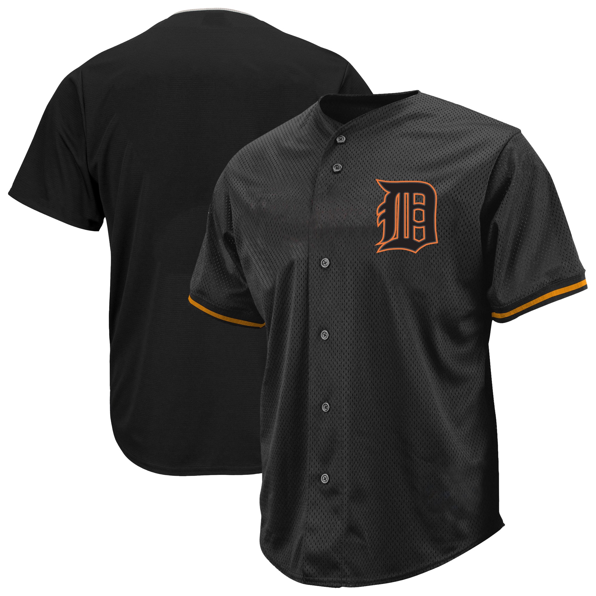 Detroit Tigers Profile Big & Tall Pop Fashion Jersey - Black