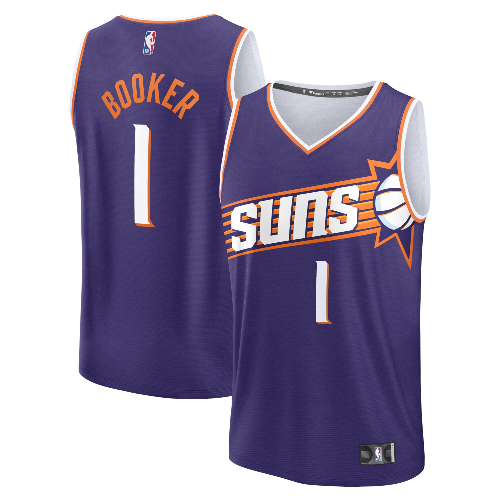 Devin Booker Phoenix Suns Fanatics Fast Break Jersey - Icon Edition - Purple
