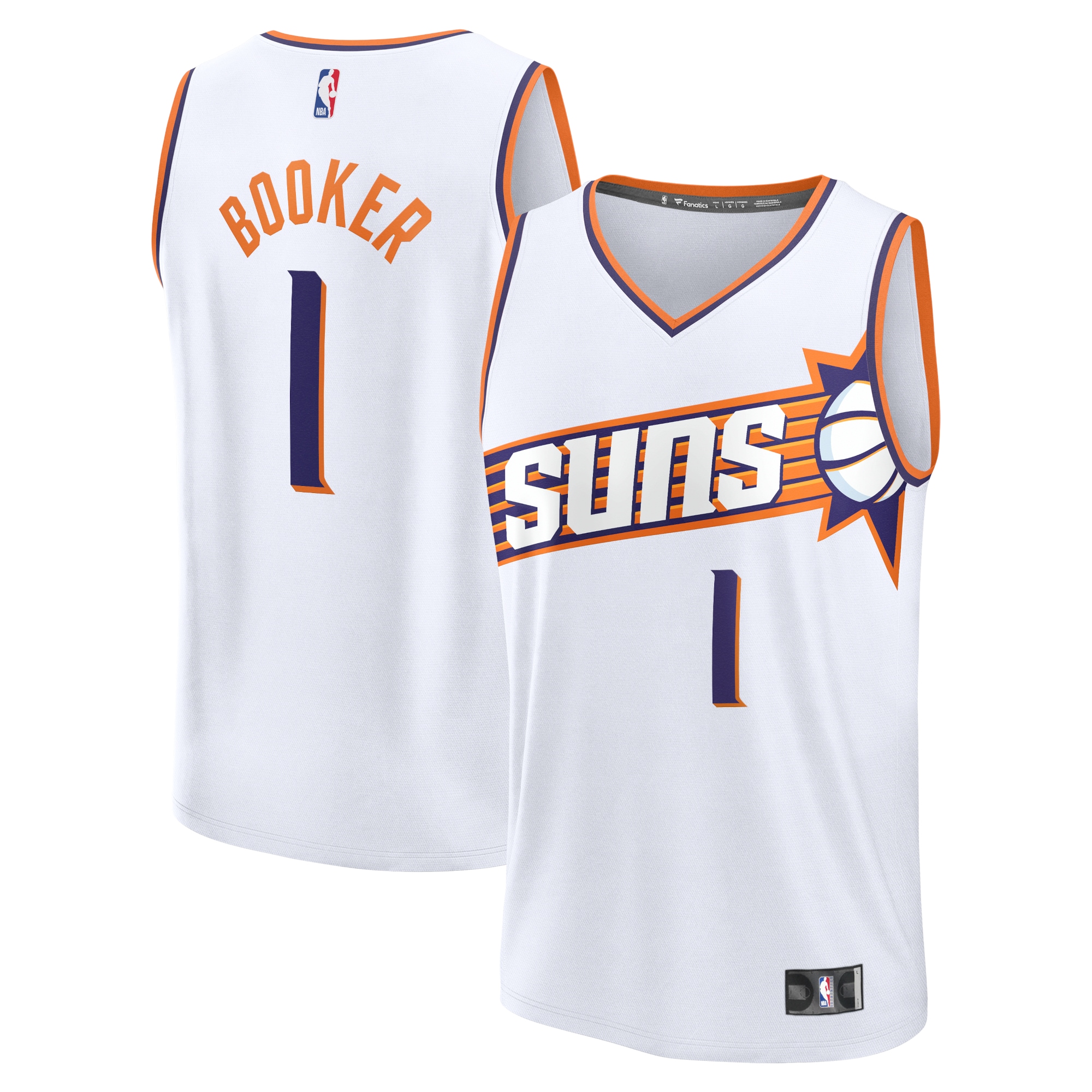 Devin Booker Phoenix Suns Fanatics Fast Break Player Jersey - Association Edition - White