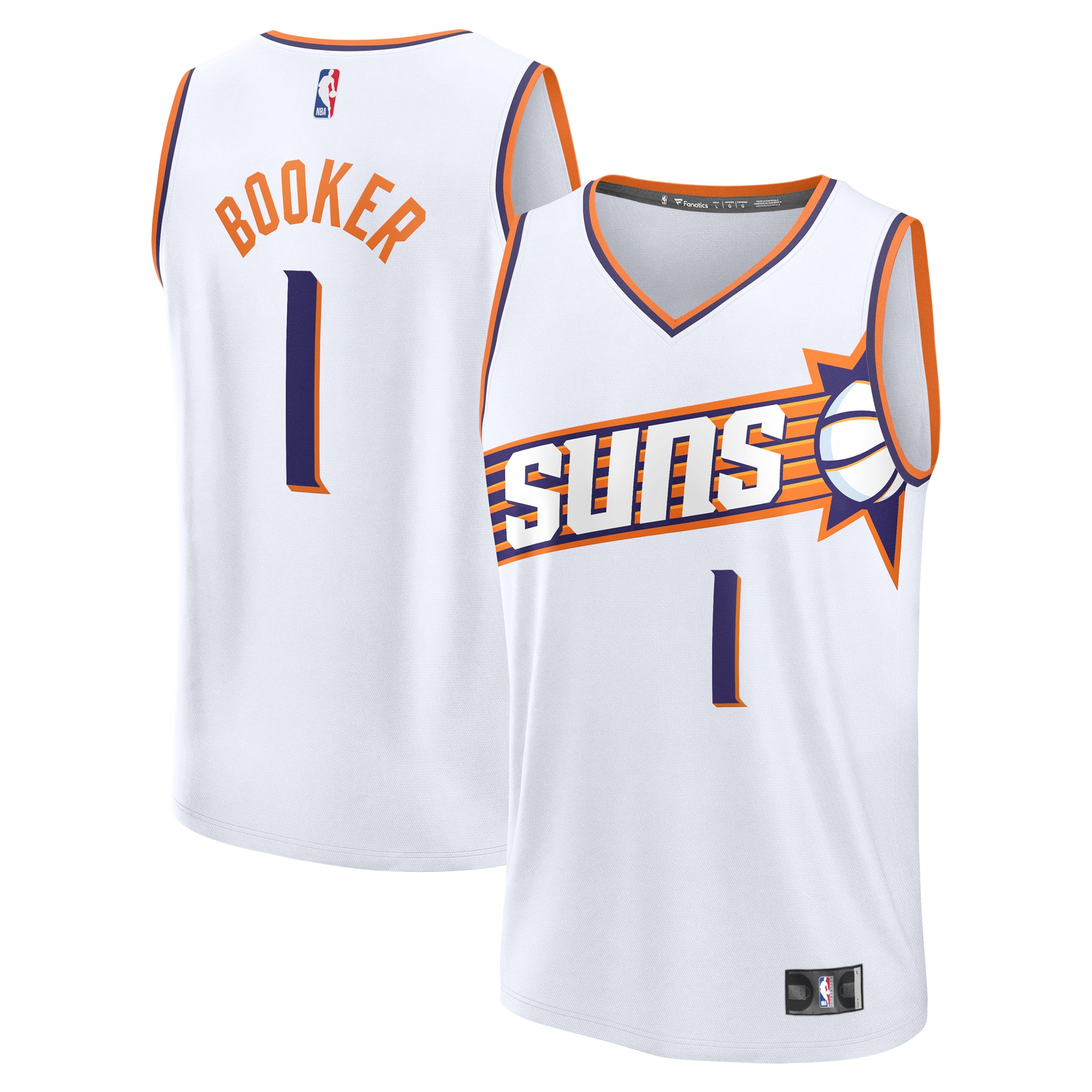 Devin Booker Phoenix Suns Fanatics Fast Break Player Jersey - Association Edition - White