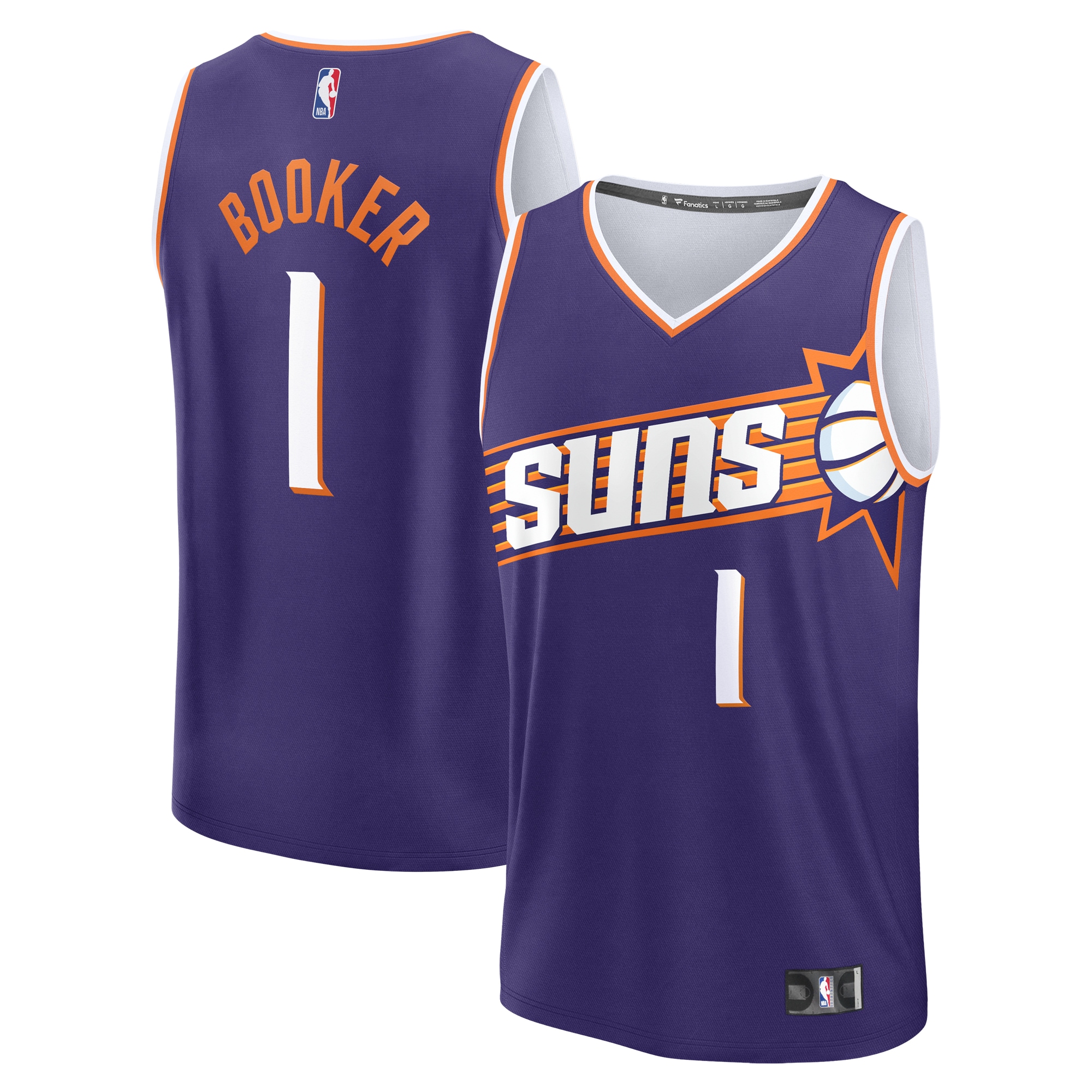 Devin Booker Phoenix Suns Fanatics Fast Break Player Jersey - Icon Edition - Purple
