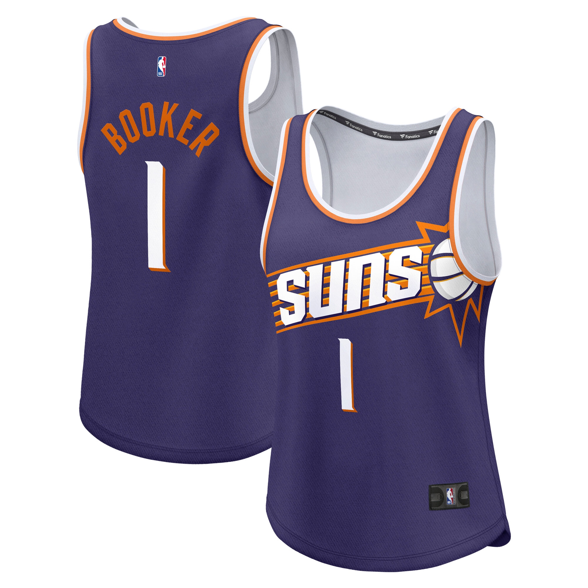 Devin Booker Phoenix Suns Fanatics Women's Fast Break Player Jersey - Icon Edition - Purple