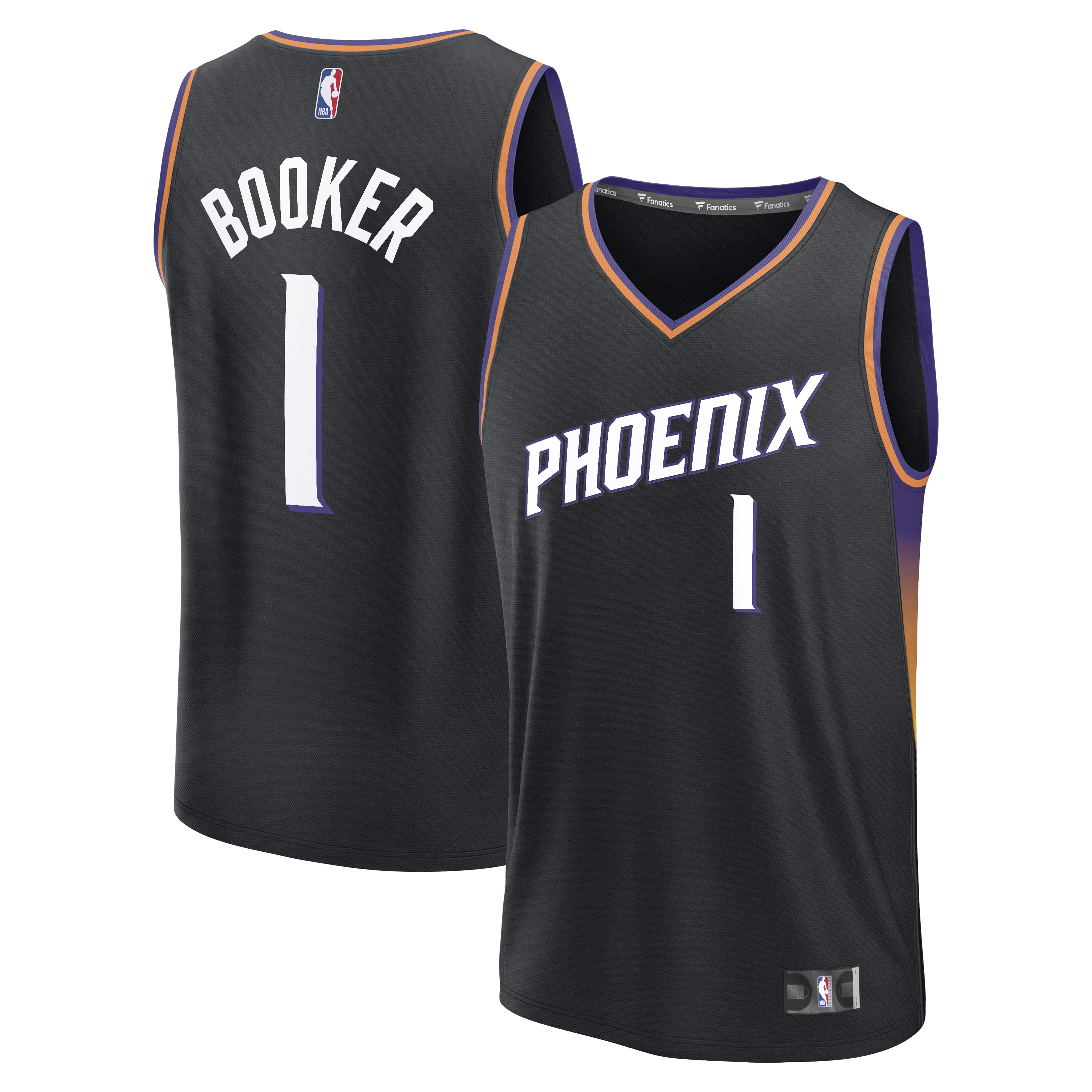 Devin Booker Phoenix Suns Fanatics Youth Fast Break Jersey - Statement Edition - Black