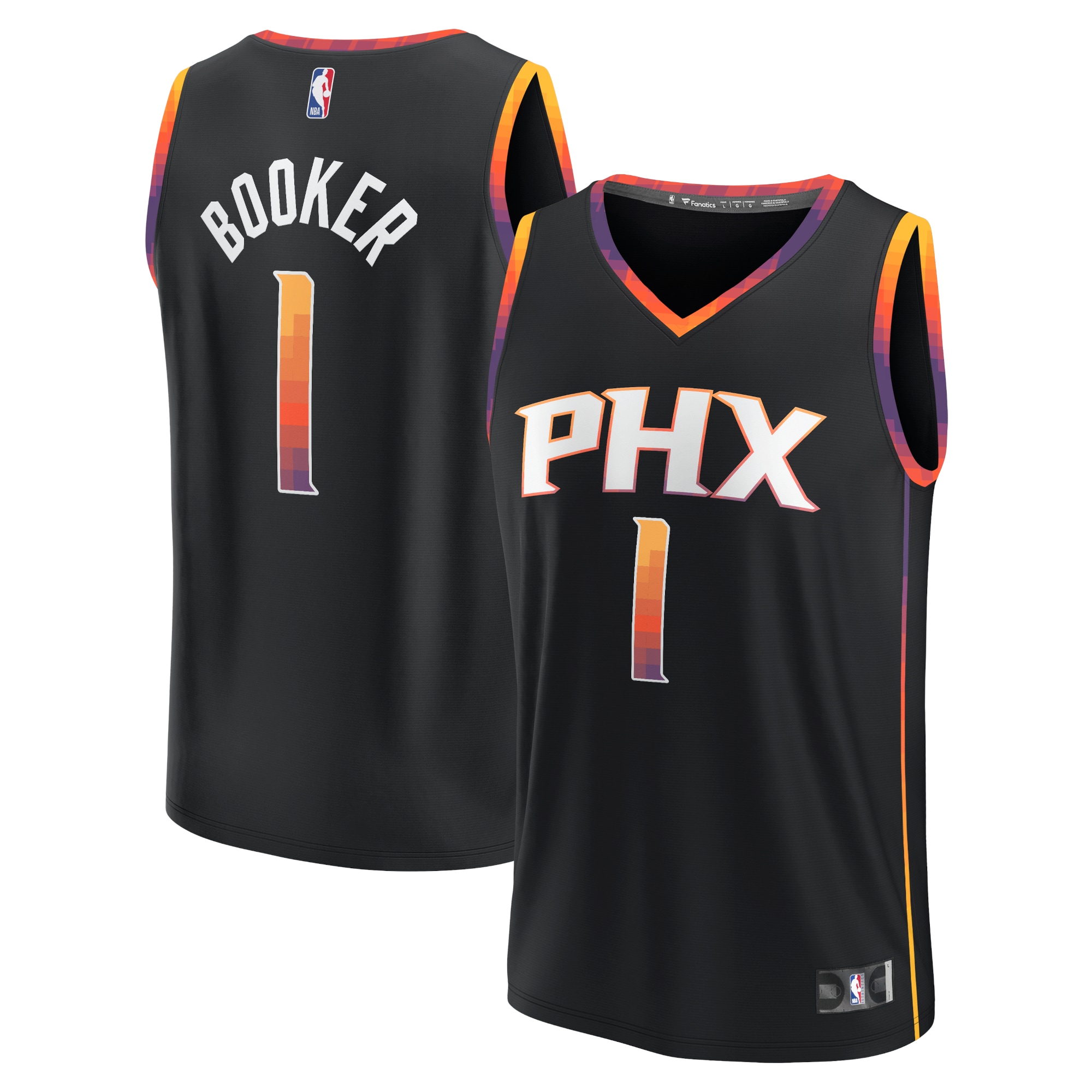 Devin Booker Phoenix Suns Fanatics Youth Fast Break Player Jersey - Statement Edition - Black