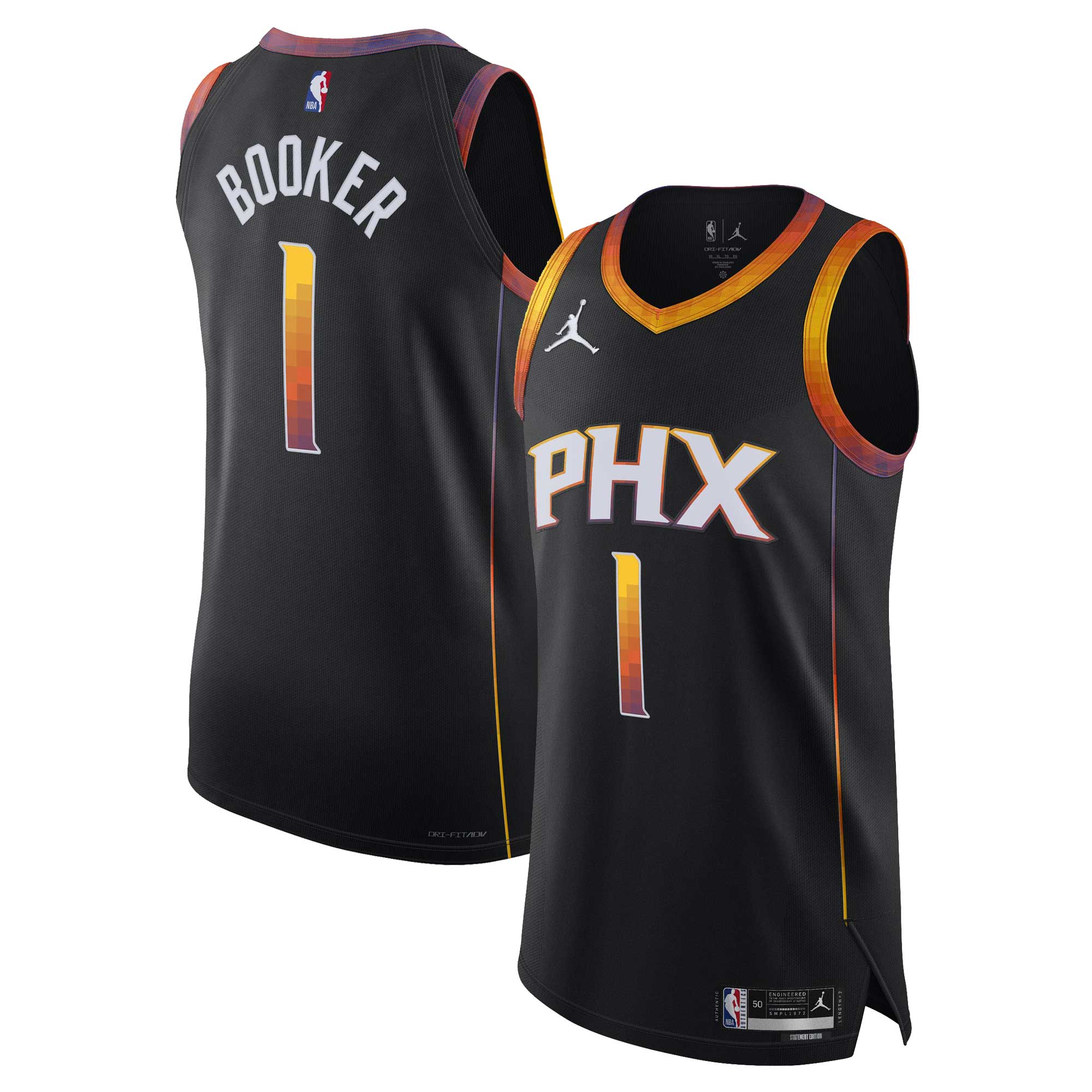 Devin Booker Phoenix Suns Jordan Brand Player Jersey - Statement Edition - Black