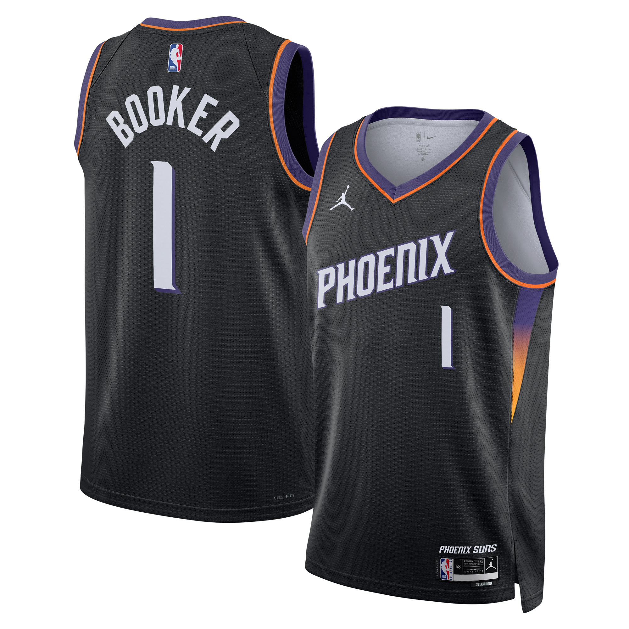 Devin Booker Phoenix Suns Jordan Brand Unisex Swingman Jersey - Statement Edition - Black