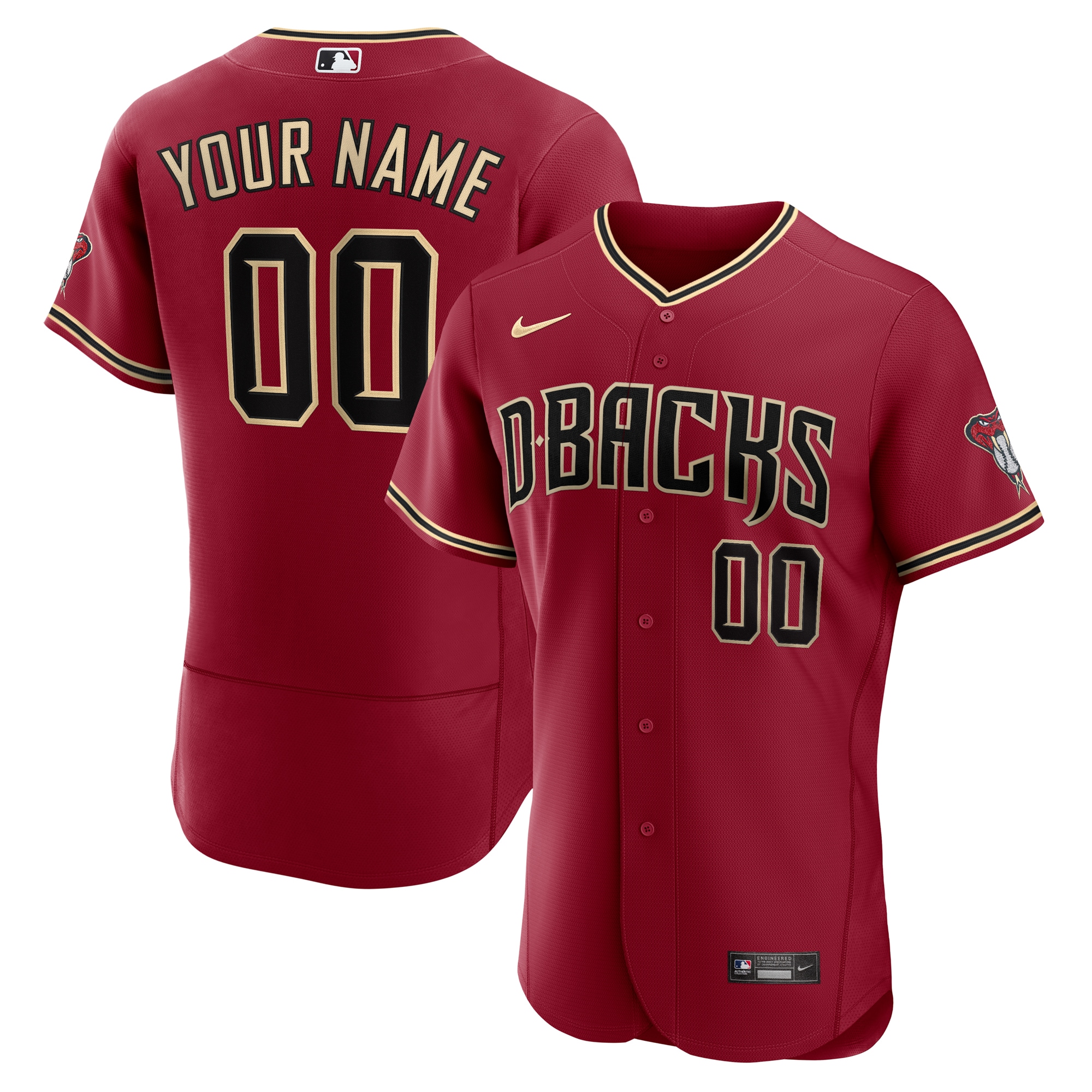 Diamondbacks Sedona Red Custom Jersey - Nike - Personalize Yours!