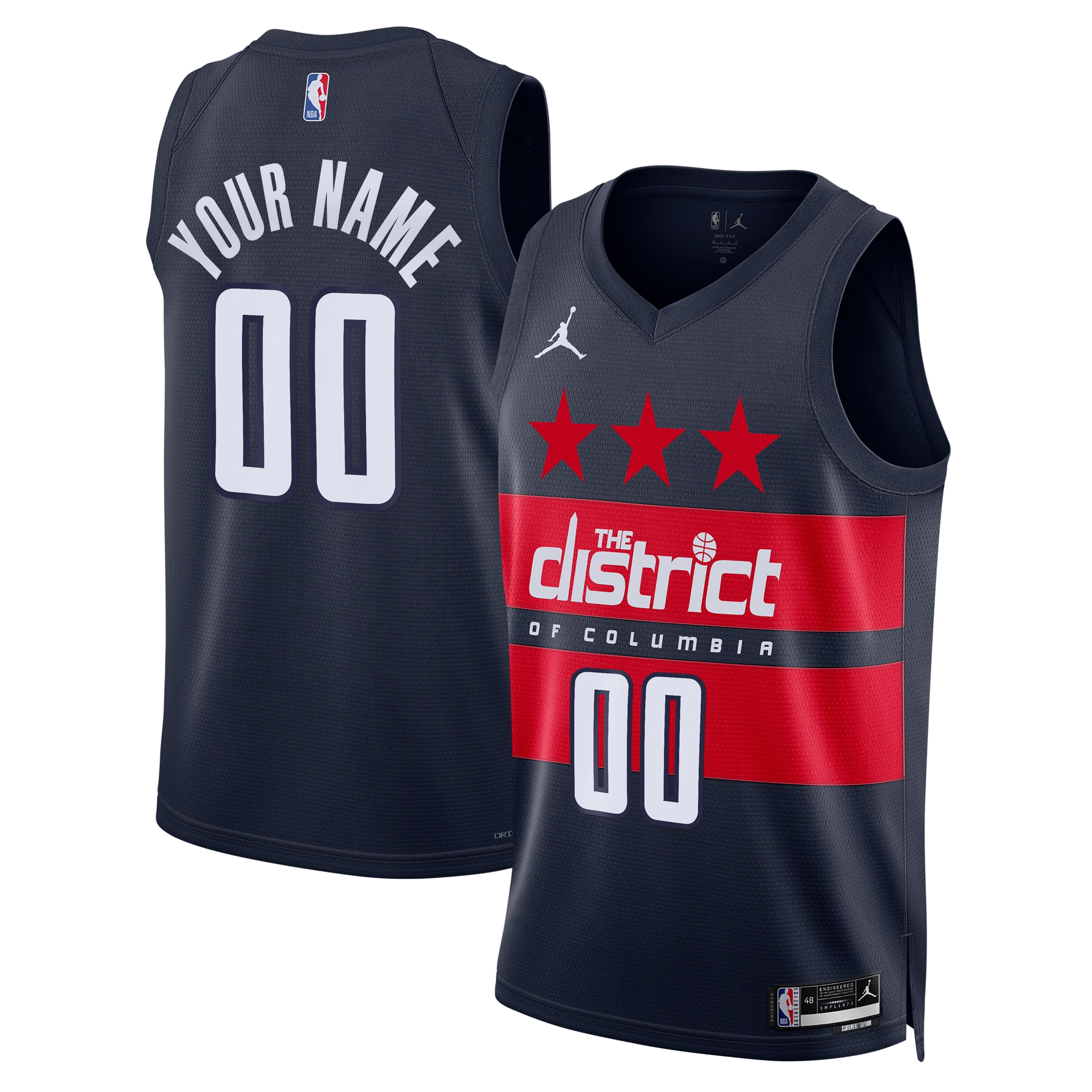 district Jordan Wizards Navy Jersey - Jordan Wizards Navy Jersey