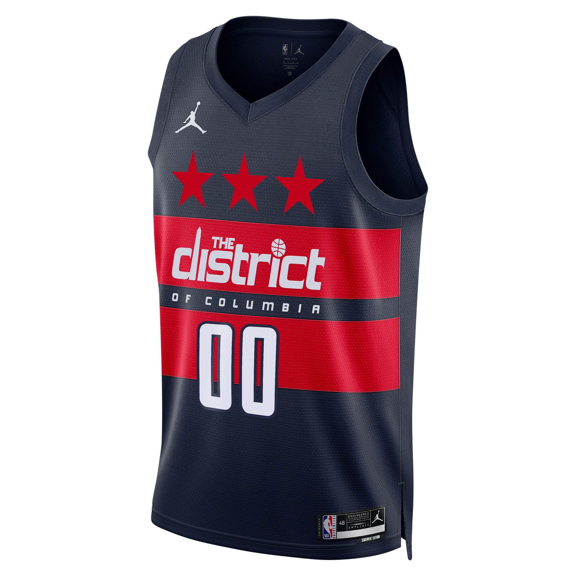 Alternative view of district Jordan Wizards Navy Jersey - Jordan Wizards Navy Jersey