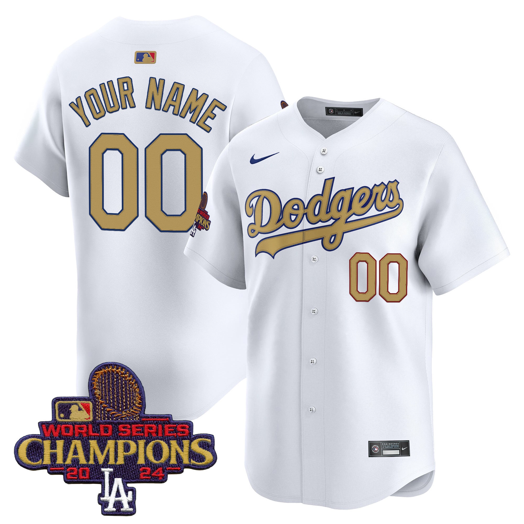 Dodgers 2024 WS Champs Jersey - Nike Dodgers 2024 WS Champs White