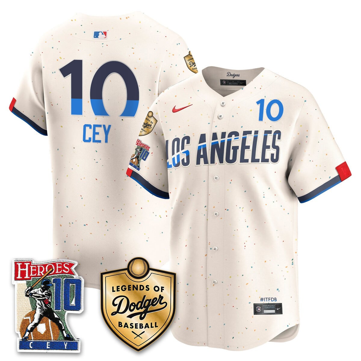 Alternative view of Dodgers Betts Legends Jersey - Nike - Cream Baseball Edition