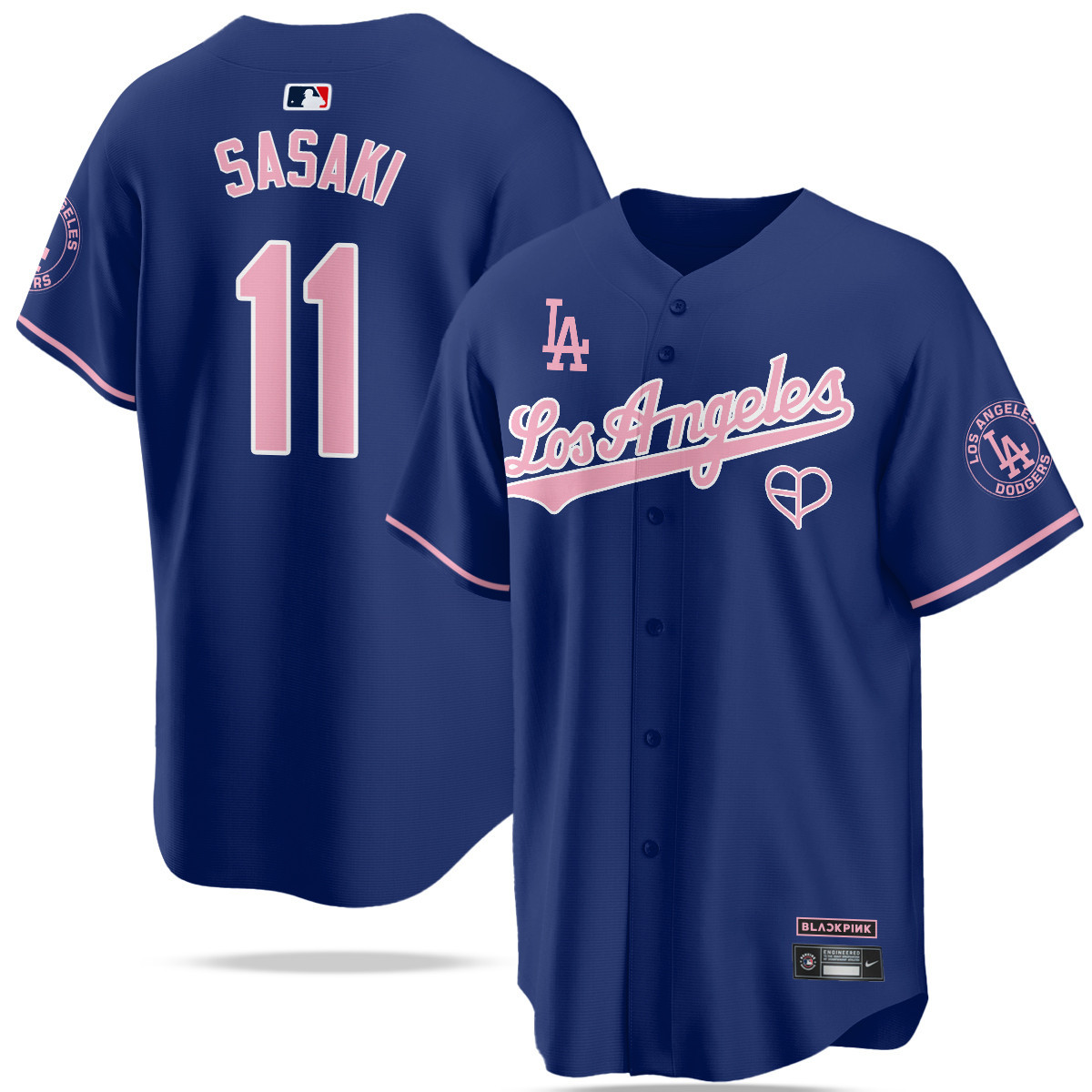 Dodgers BLACKPINK Jersey - Dodgers Sasaki BLACKPINK Jersey - Nike Blue