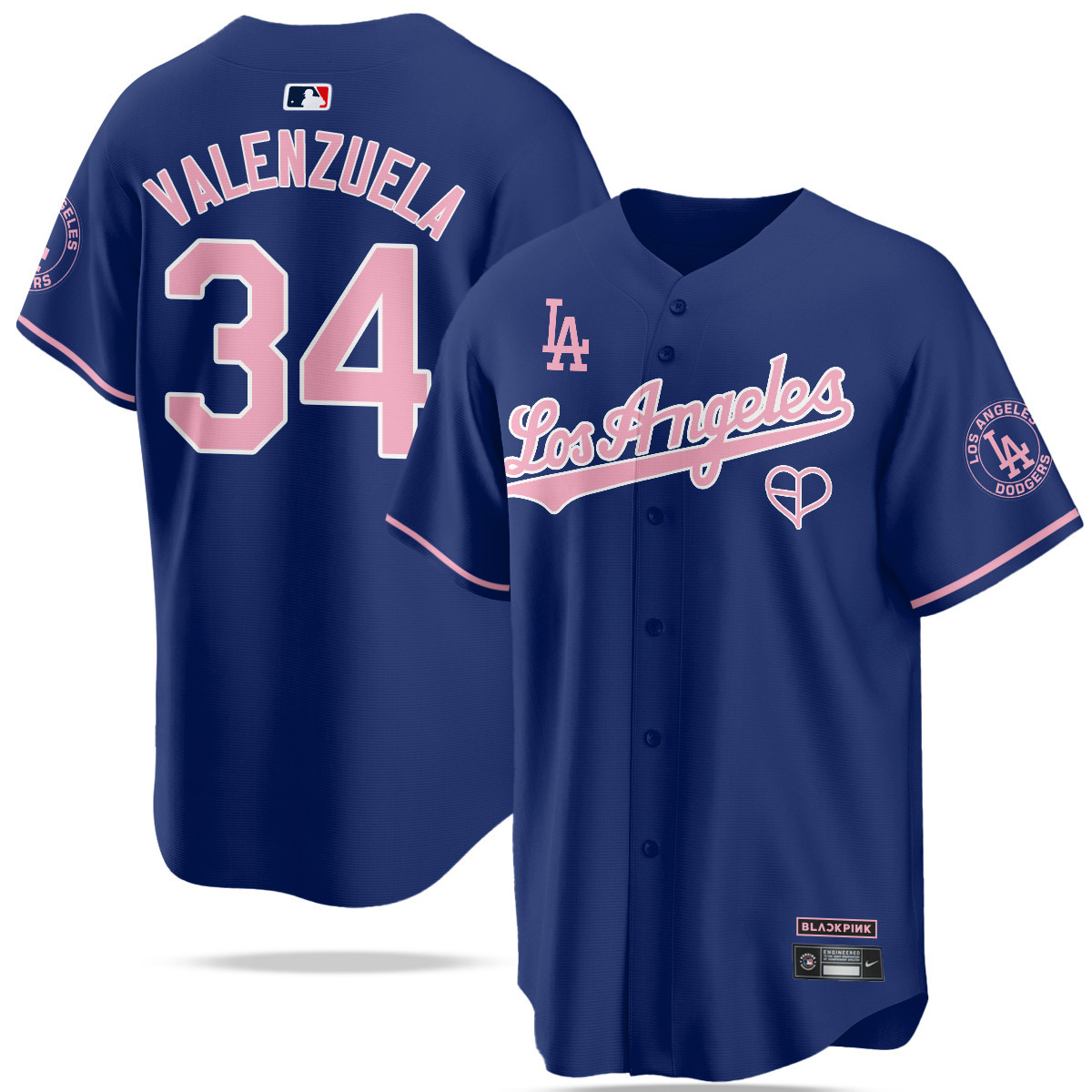 Alternative view of Dodgers BLACKPINK Jersey - Dodgers Sasaki BLACKPINK Jersey - Nike Blue