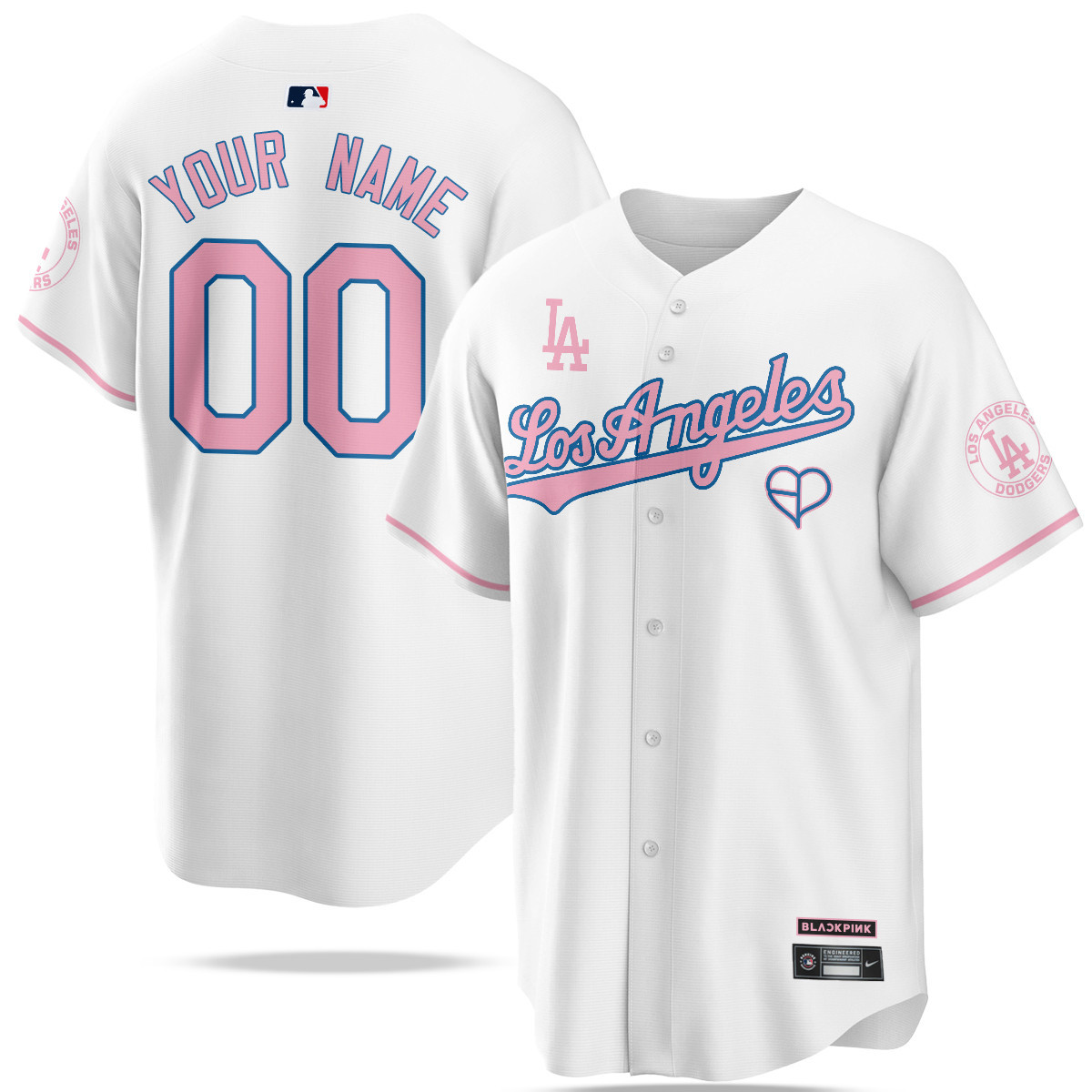 Alternative view of Dodgers BLACKPINK Jersey - Pink Nike Edition