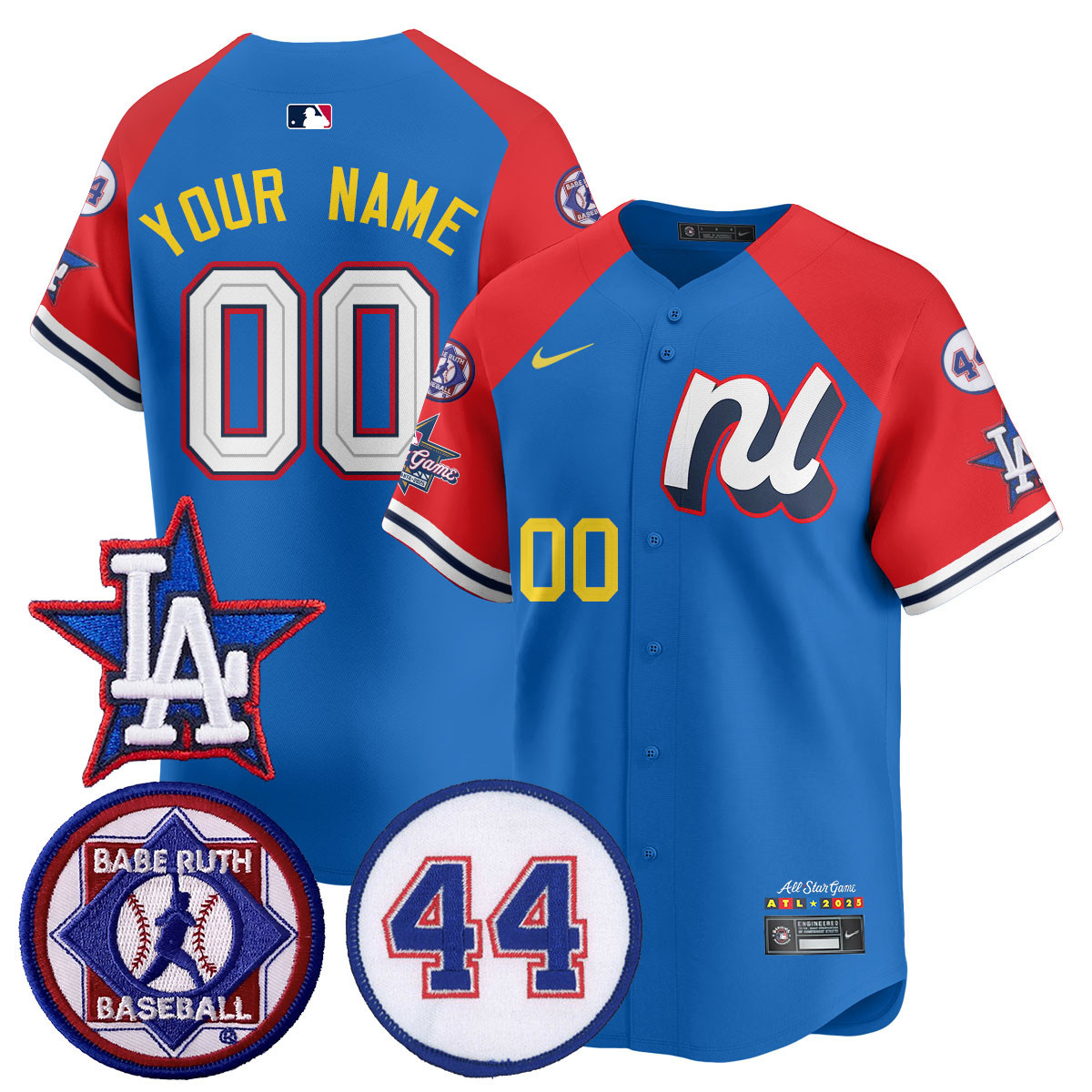 Alternative view of Dodgers Blue Custom Jersey - Dodgers All-Star 2025 Jersey - Nike Blue