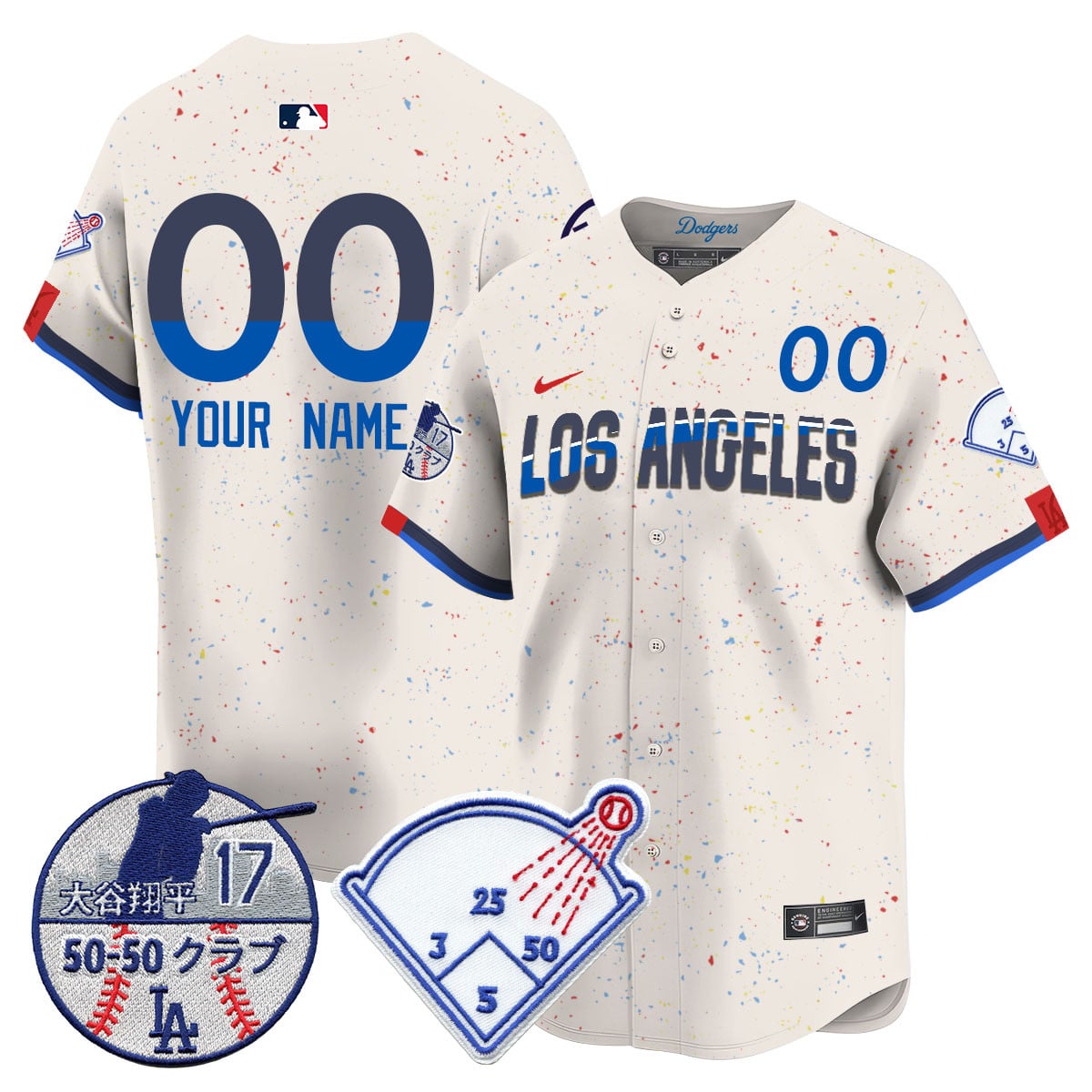 Dodgers Cream City Connect Jersey - Nike - Custom Baseball