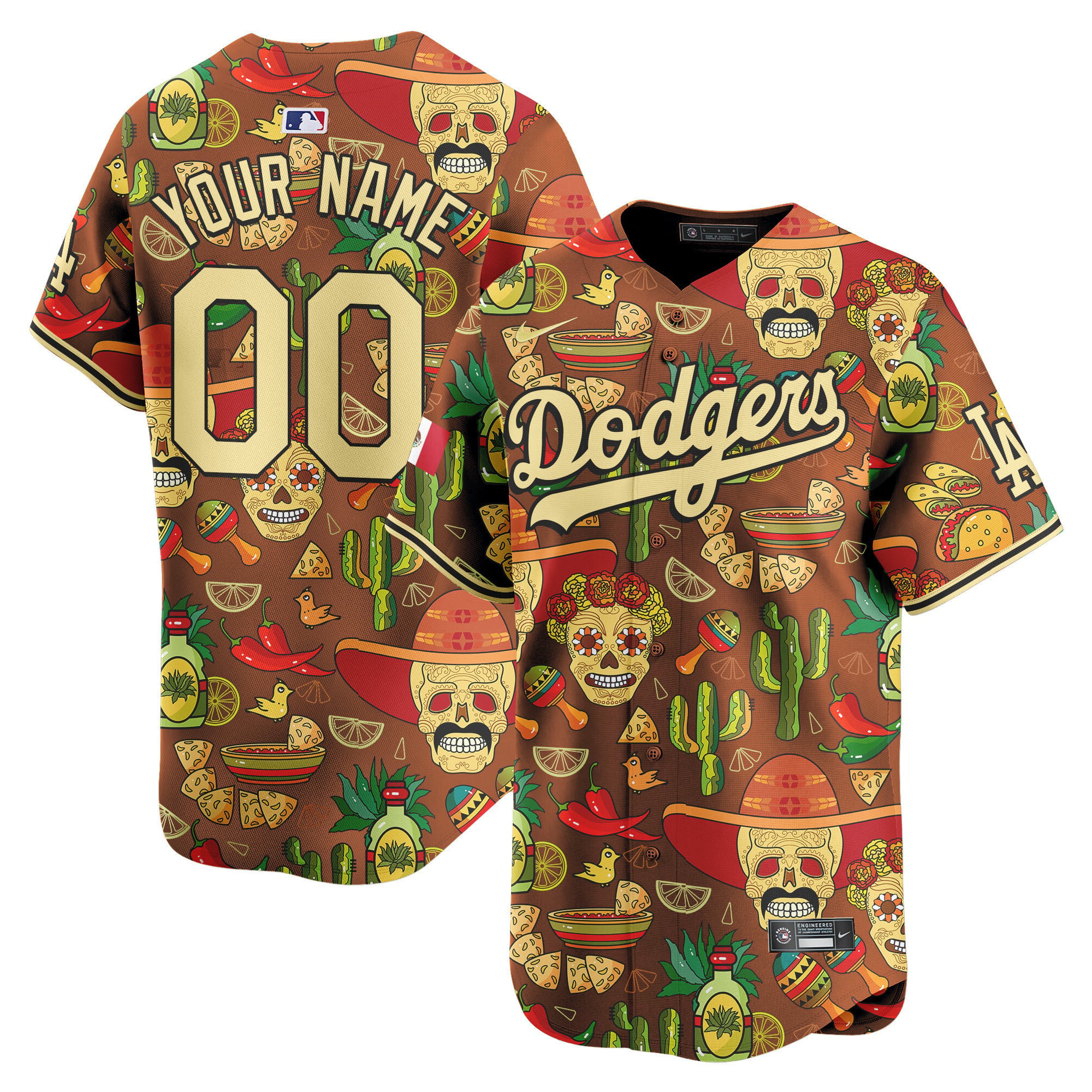 Dodgers Day of Dead Jersey - Dodgers Day of the Dead Jersey - Custom