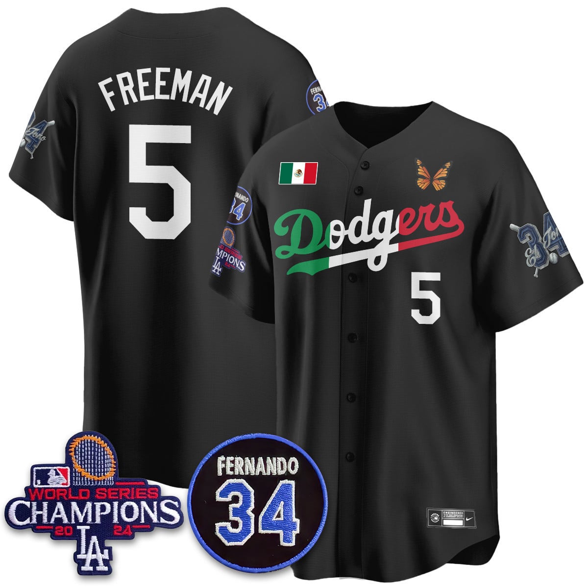Dodgers Freeman Black Mexico Jersey - Nike - Limited Edition