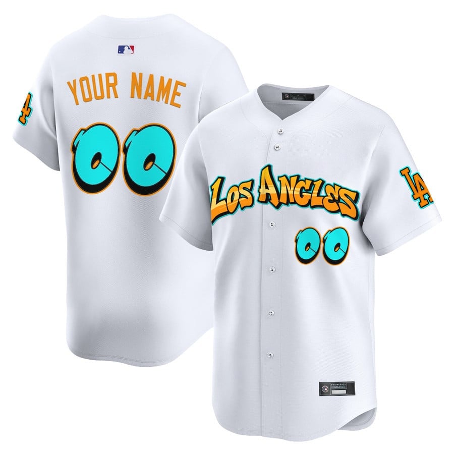 Dodgers Graffiti Jersey White - Nike Dodgers Graffiti Jersey - White