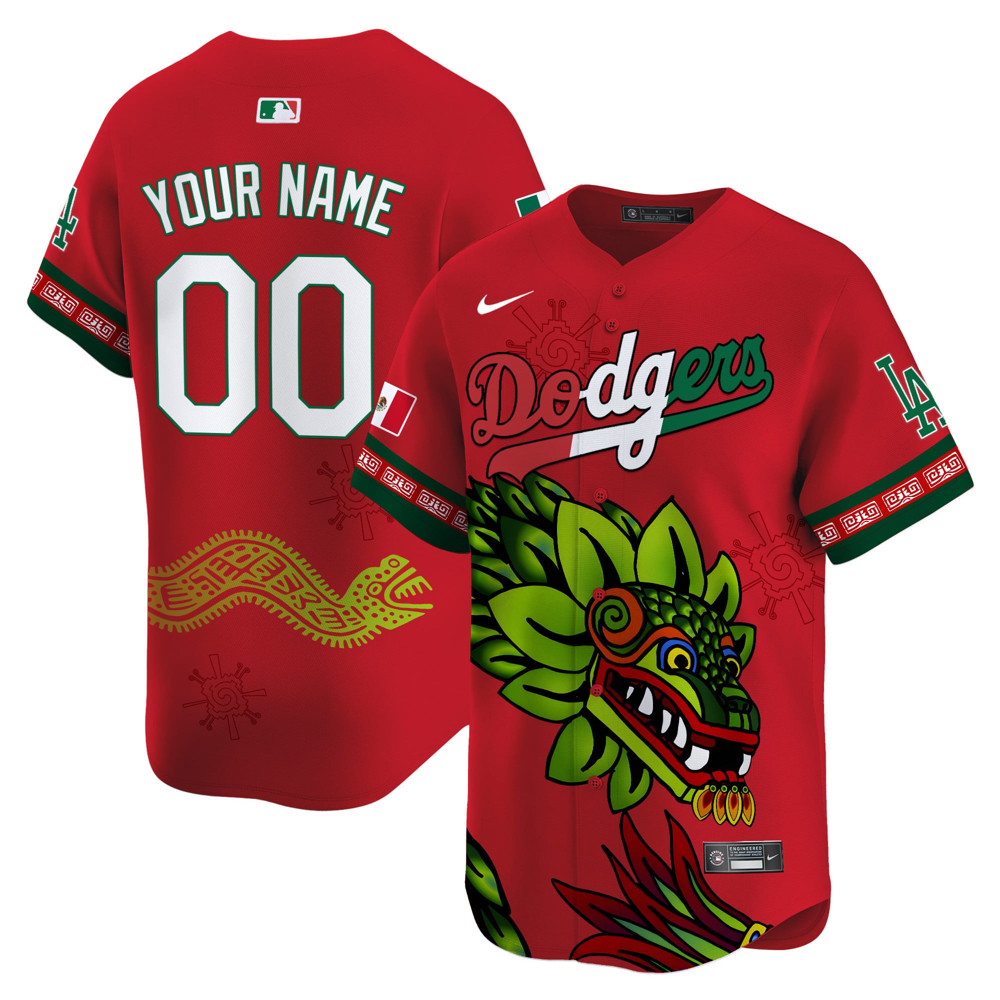 Alternative view of Dodgers Green Mexico Jersey - Nike - Limited Edition